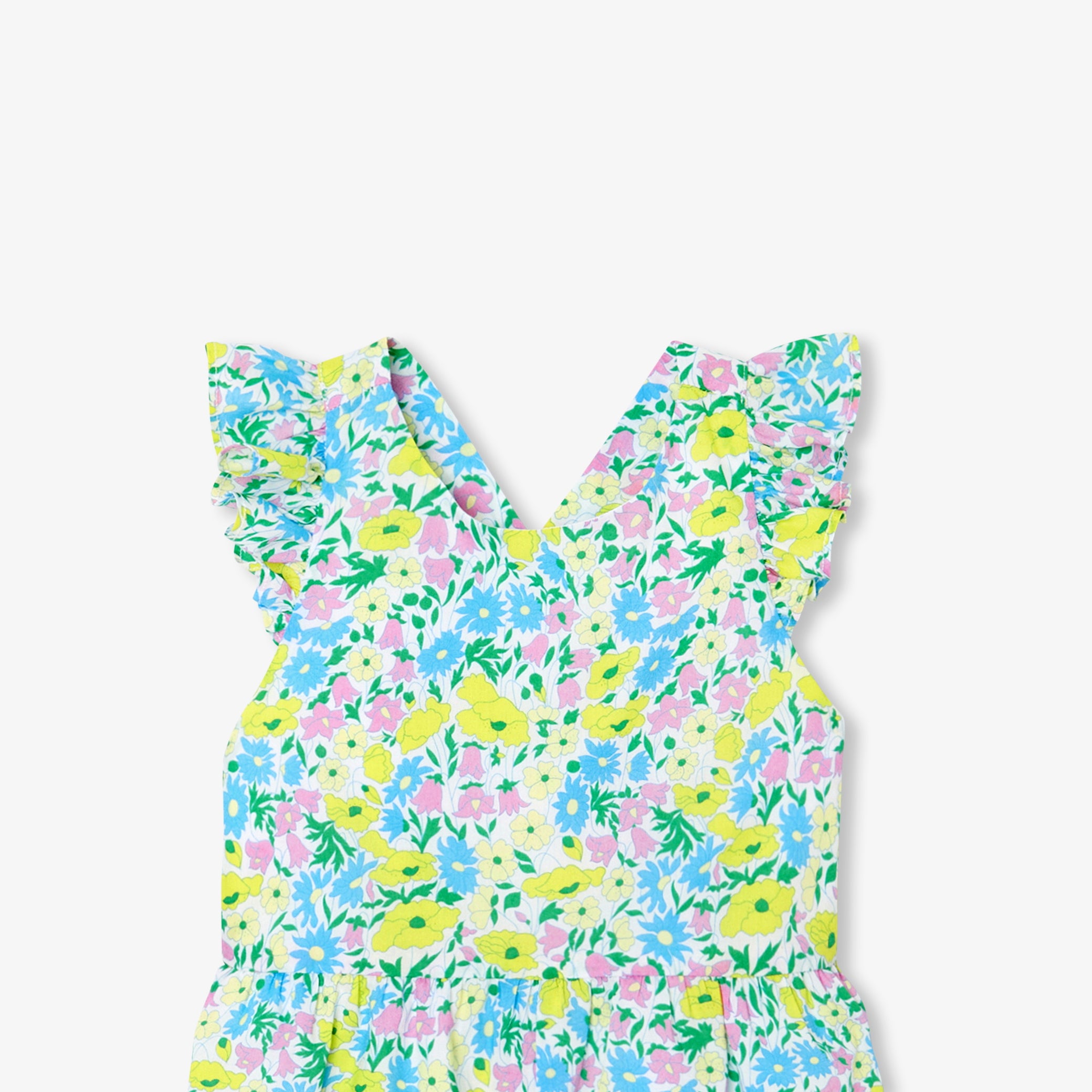 Toddler girl jumpsuit in Liberty fabric