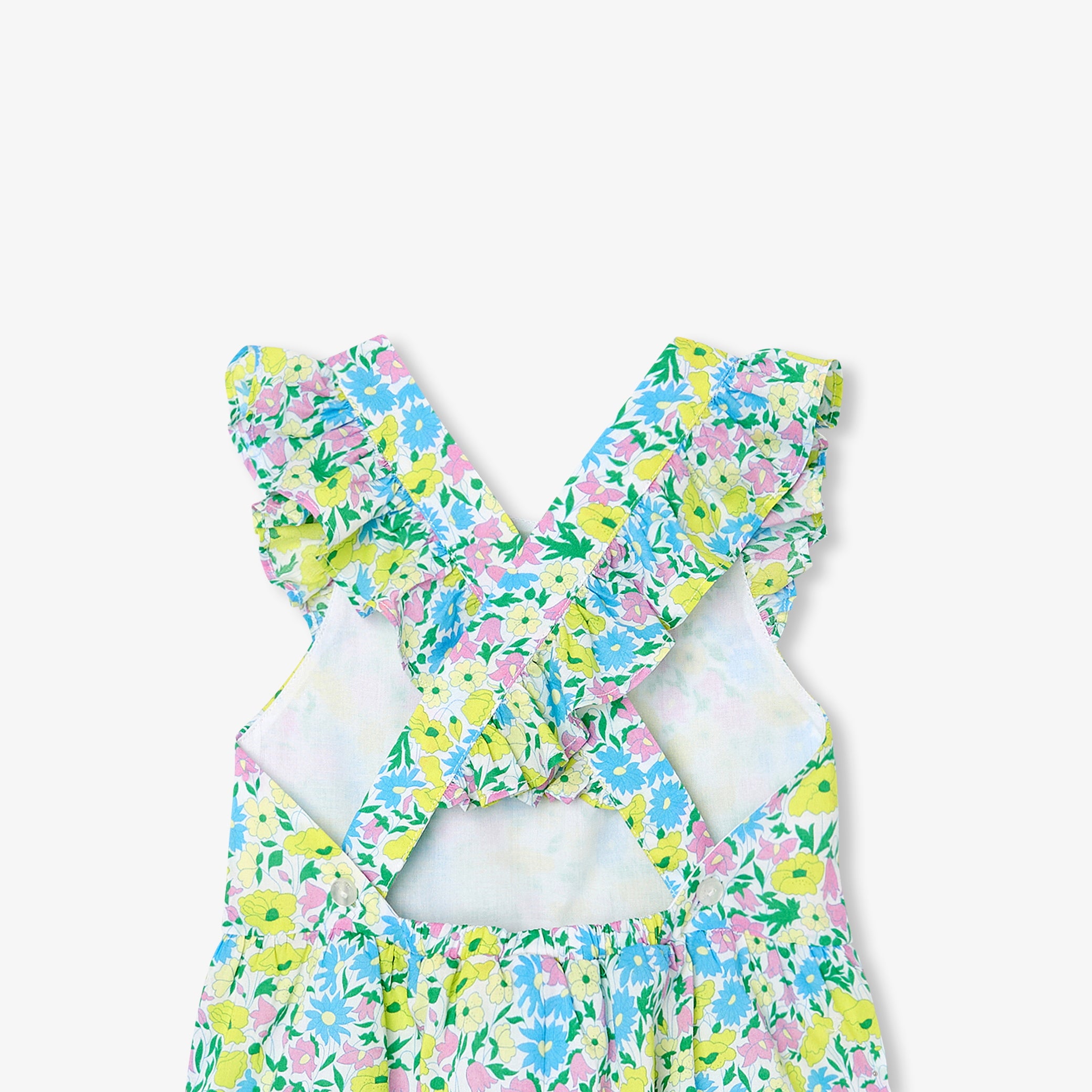 Toddler girl jumpsuit in Liberty fabric