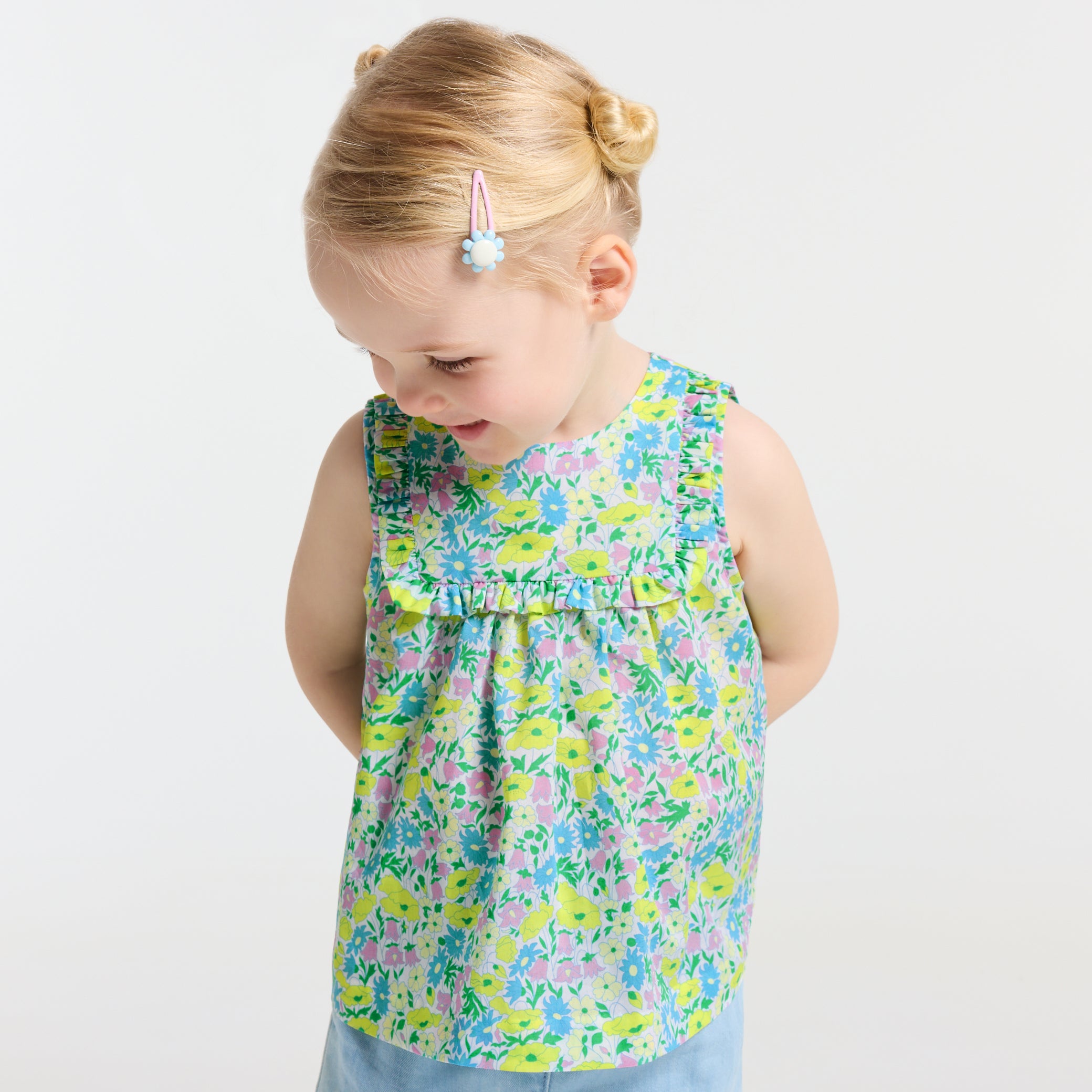 Toddler girl blouse in Liberty fabric