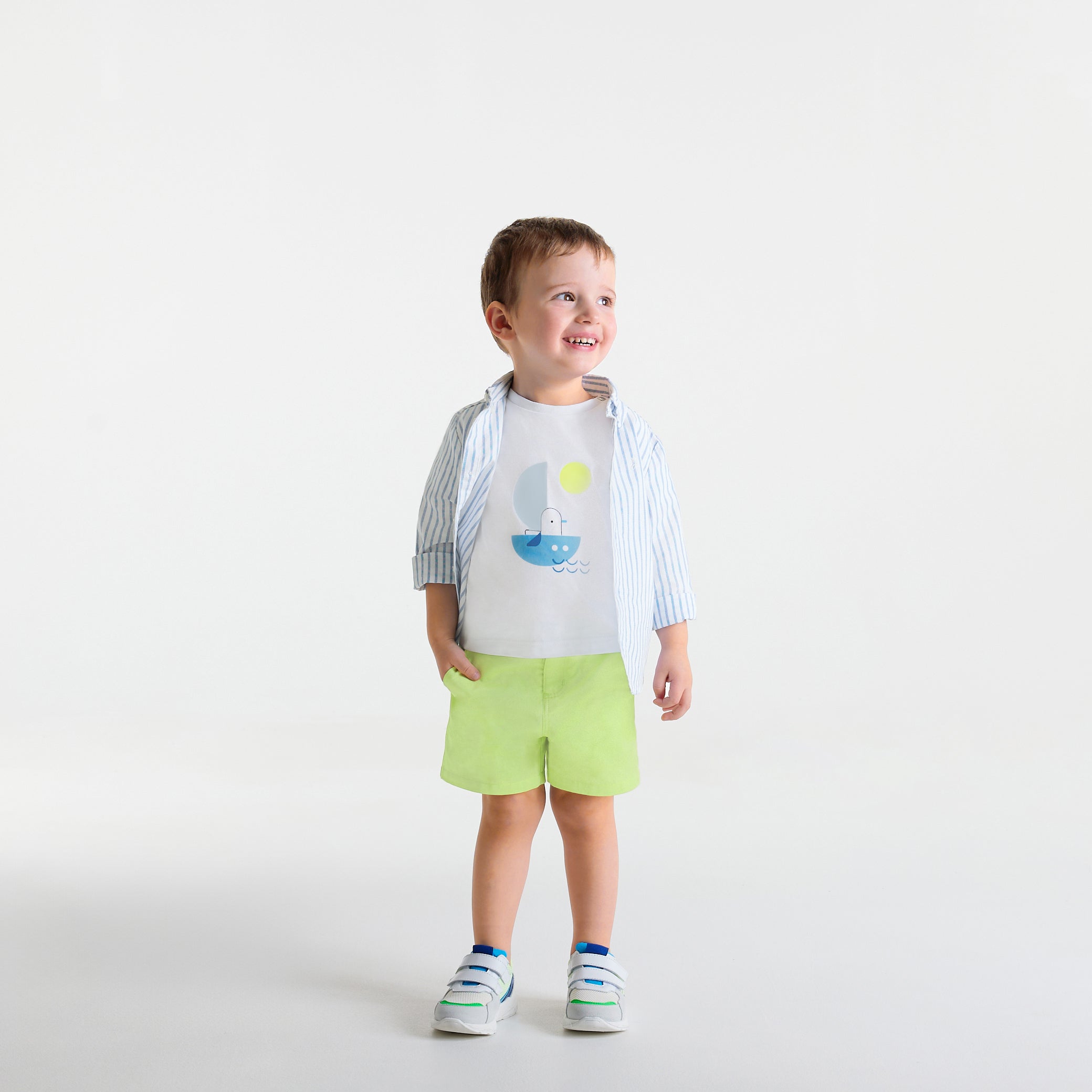 Toddler boy shorts in twill