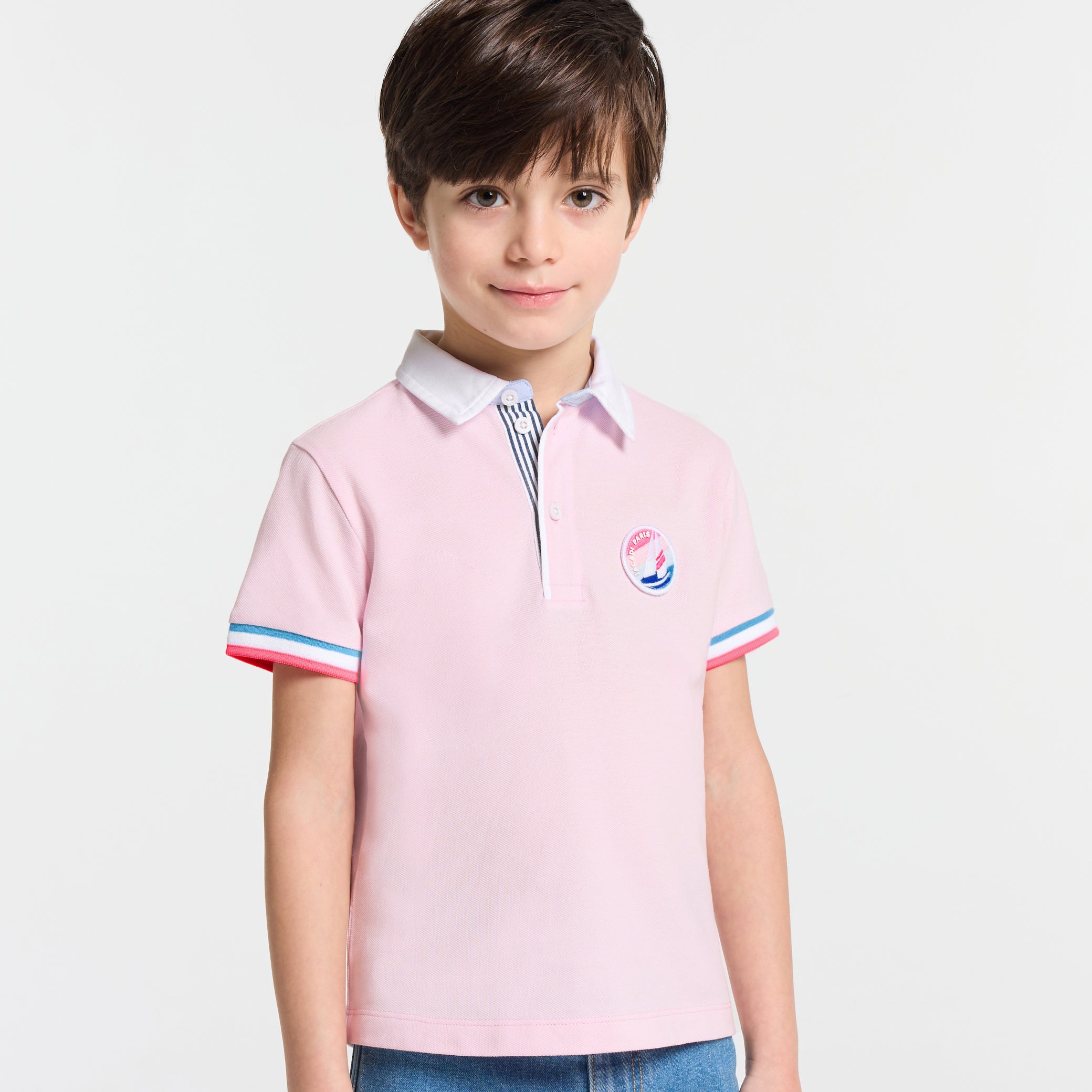 Boy's polo shirt in cotton piqué