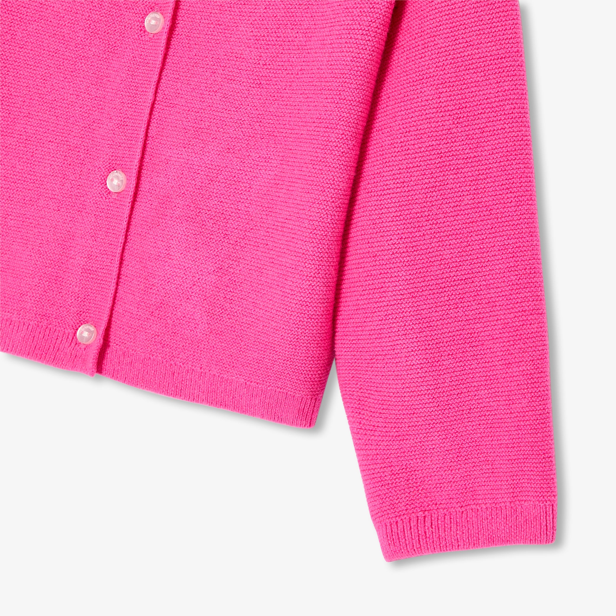 Toddler girl cardigan in garter stitch