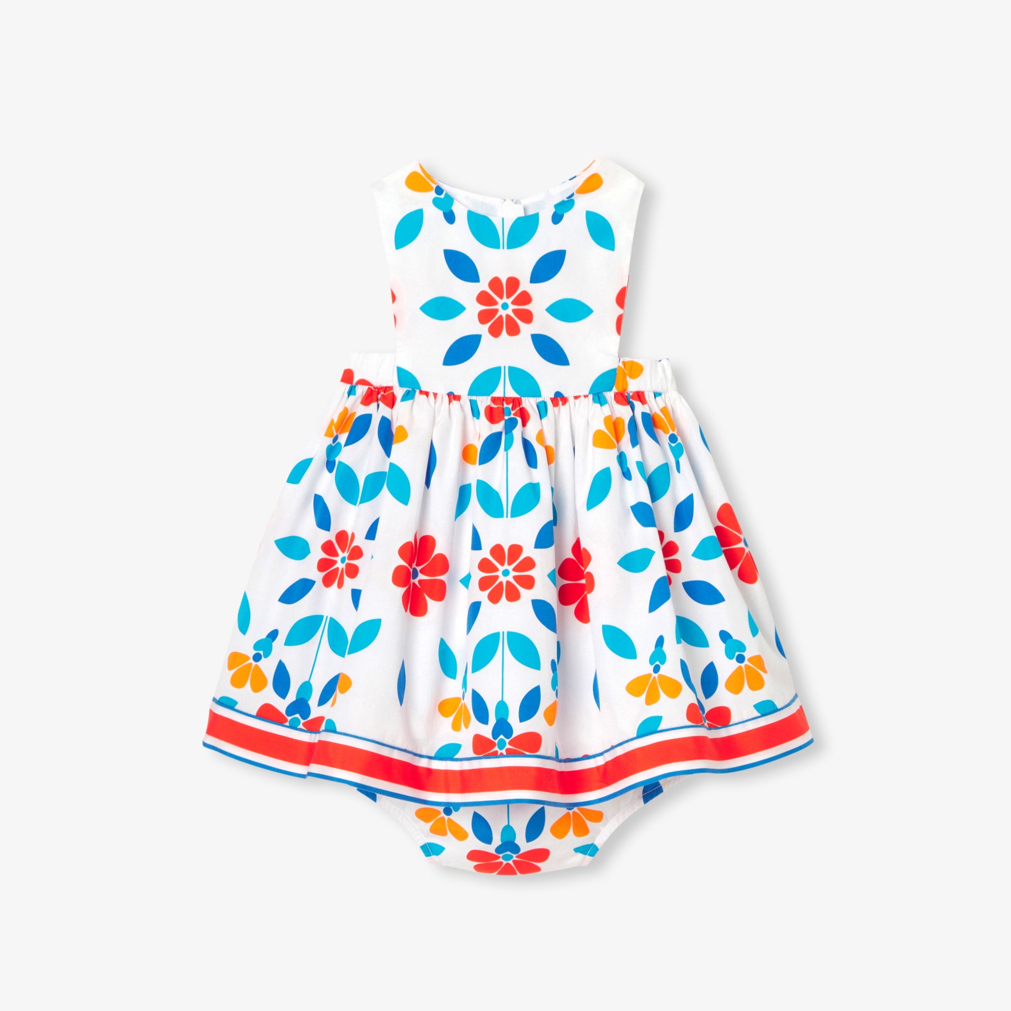 Toddler girl dress in poplin