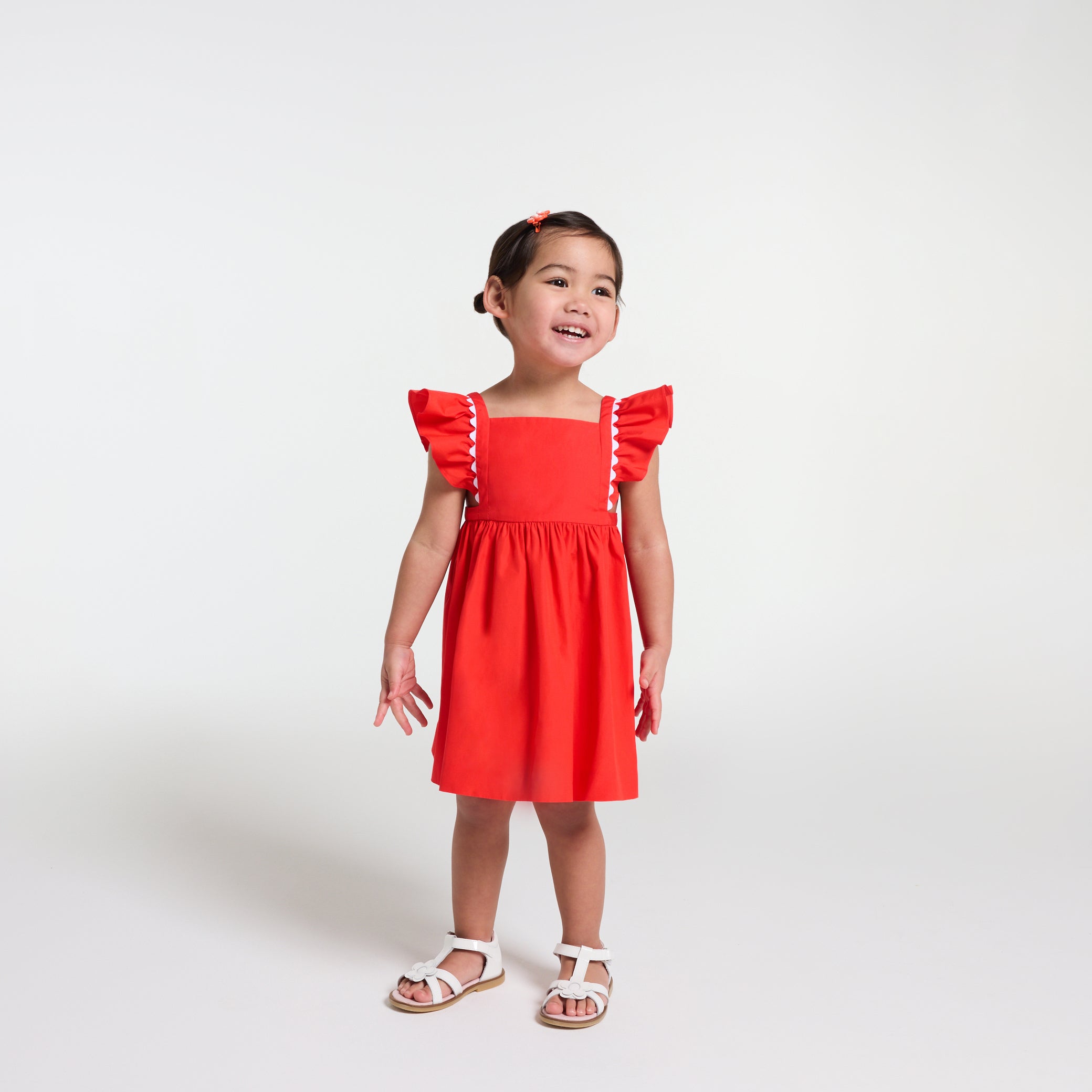 Toddler girl dress in poplin