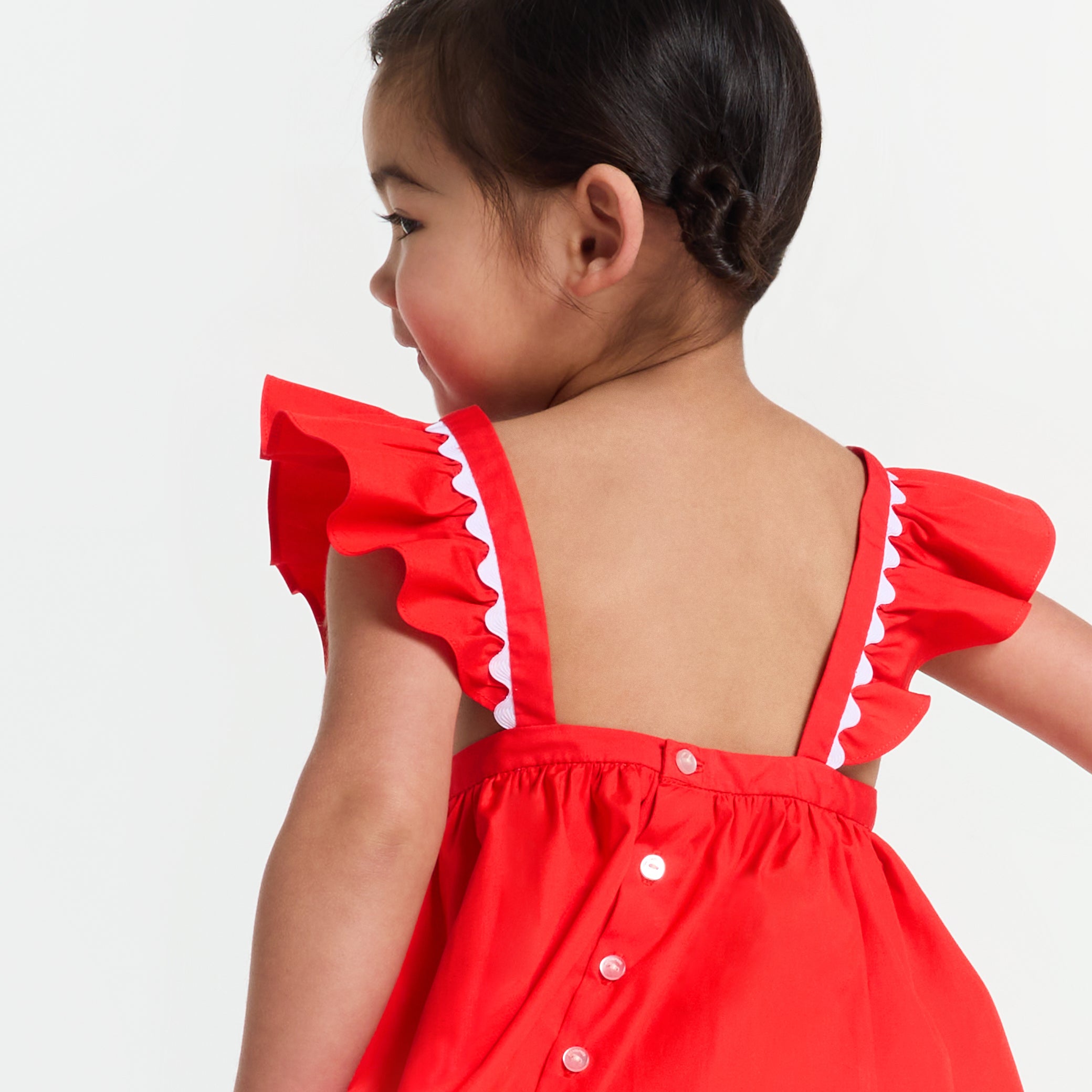 Toddler girl dress in poplin