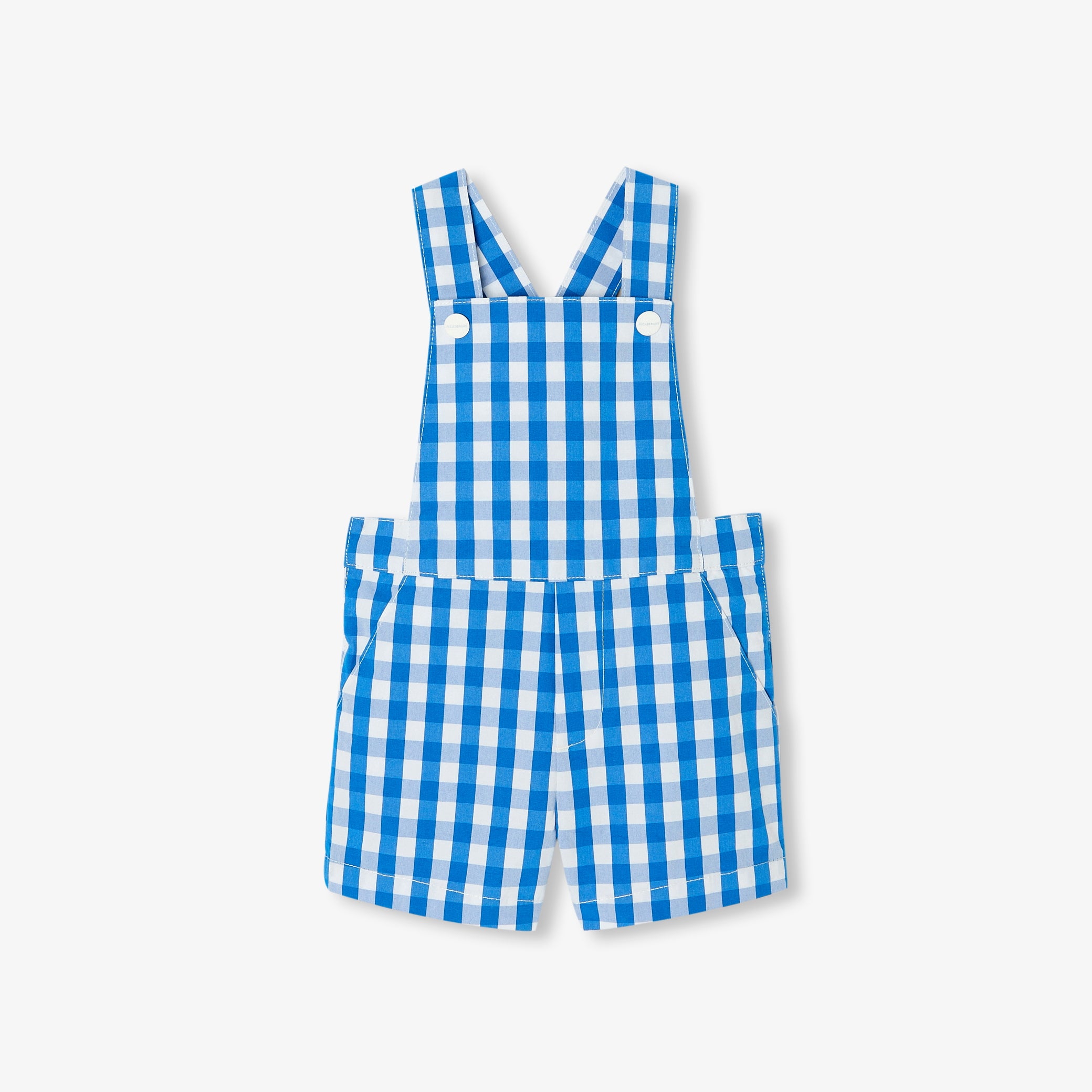 Baby boy short romper in gingham