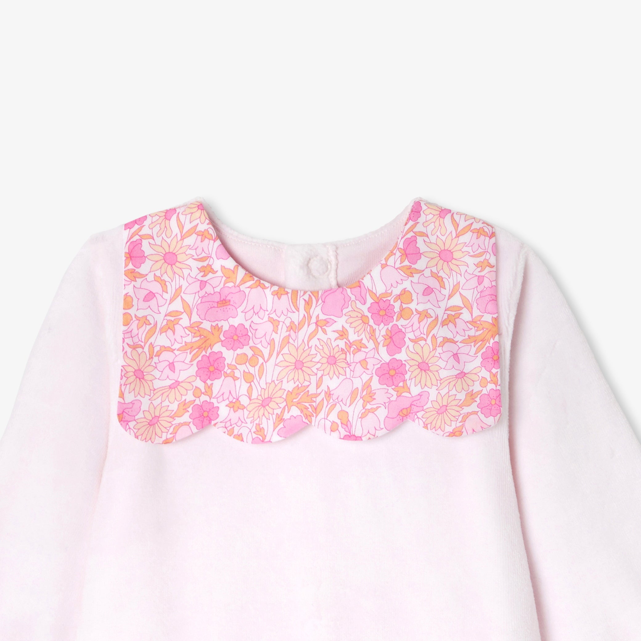 Baby girl velvet pajamas