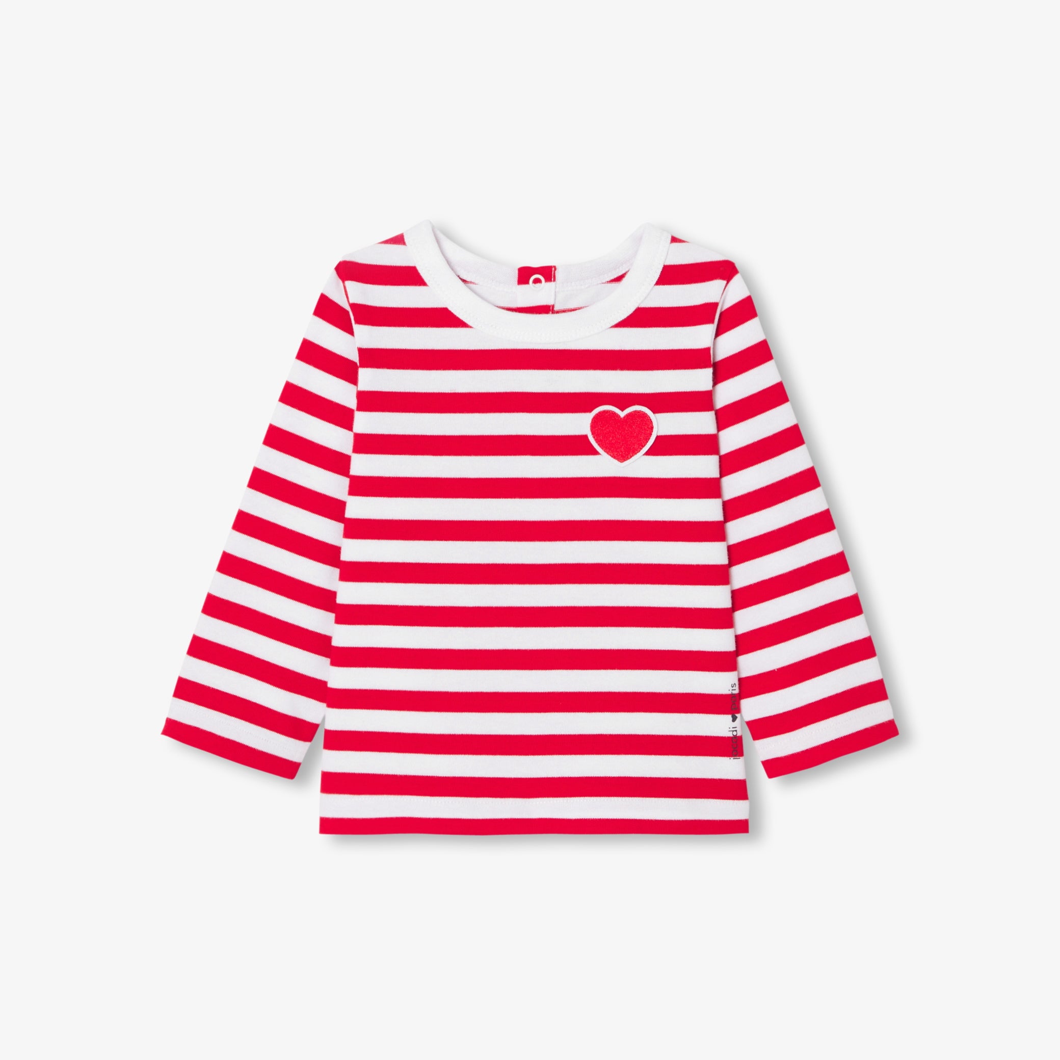 Toddler girl Breton tee in thick jersey