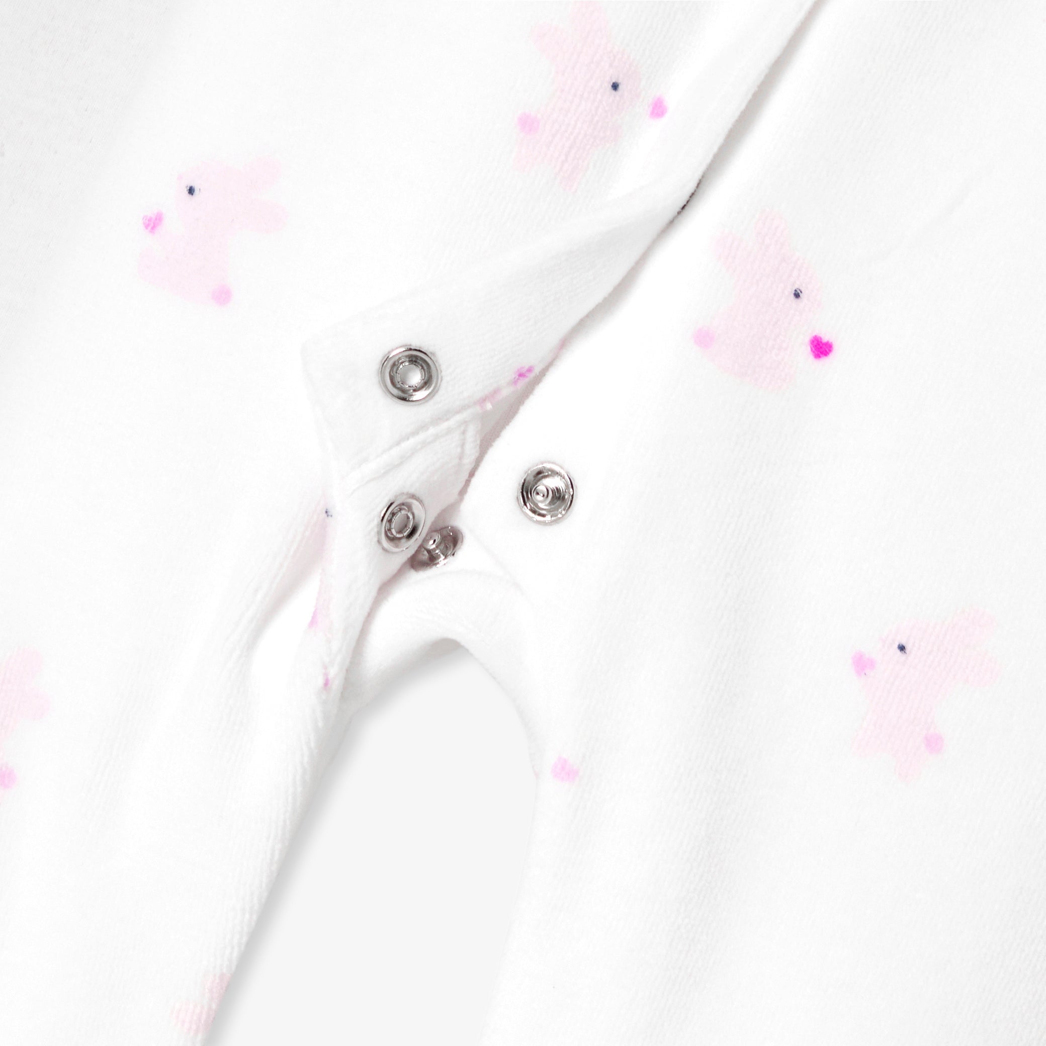 Baby girl velvet bunny pajamas