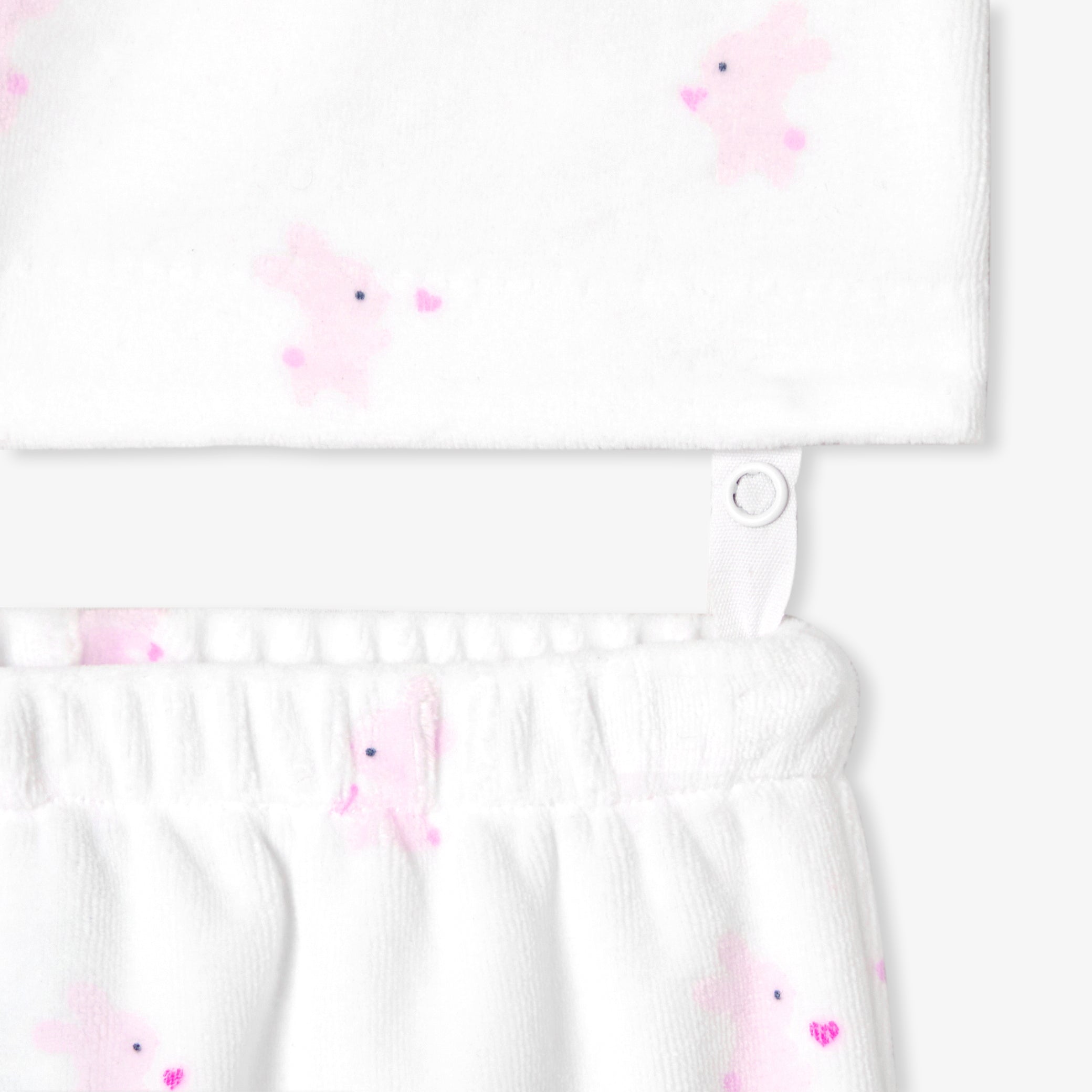 Baby girl velvet bunny pajamas