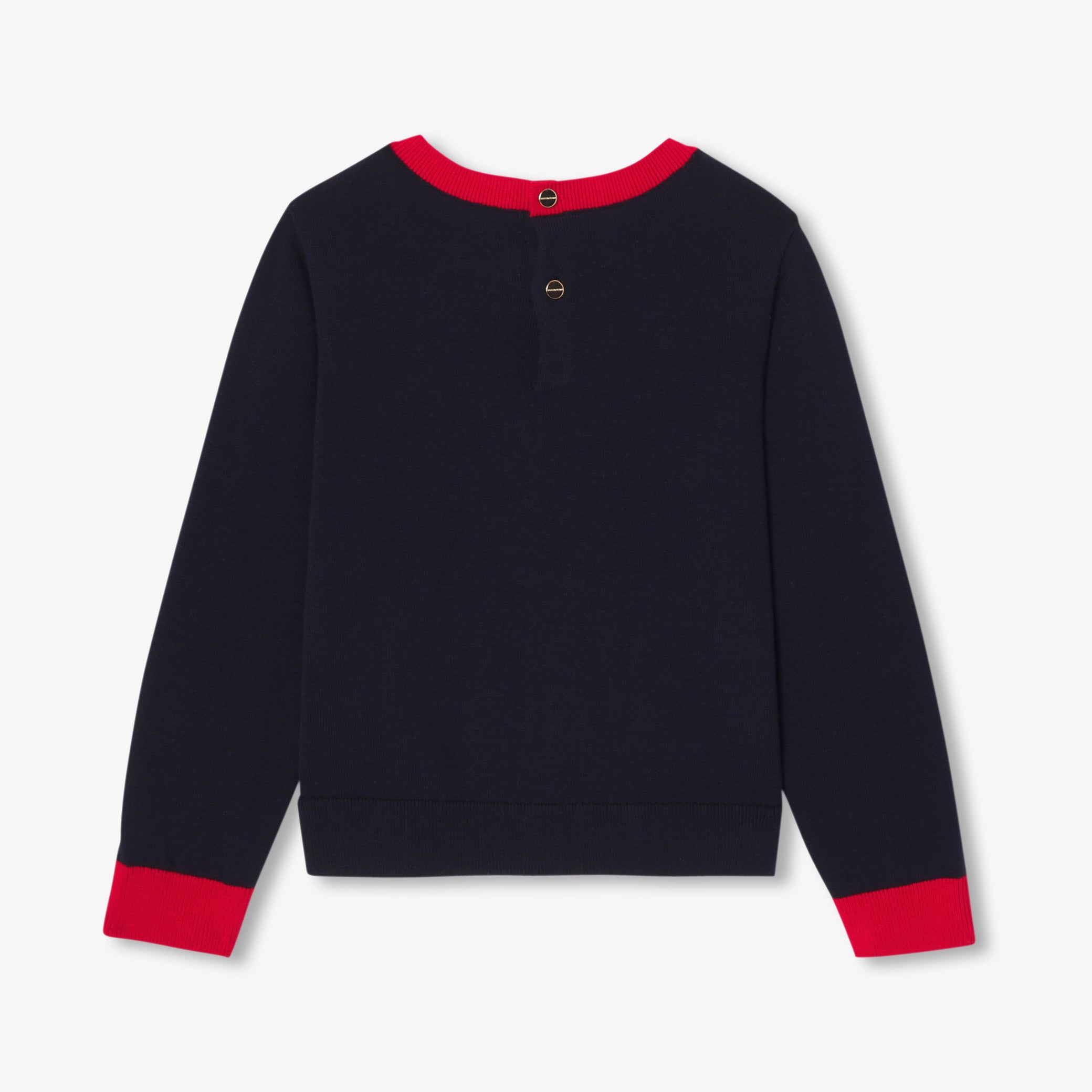 Girl jacquard flower sweater