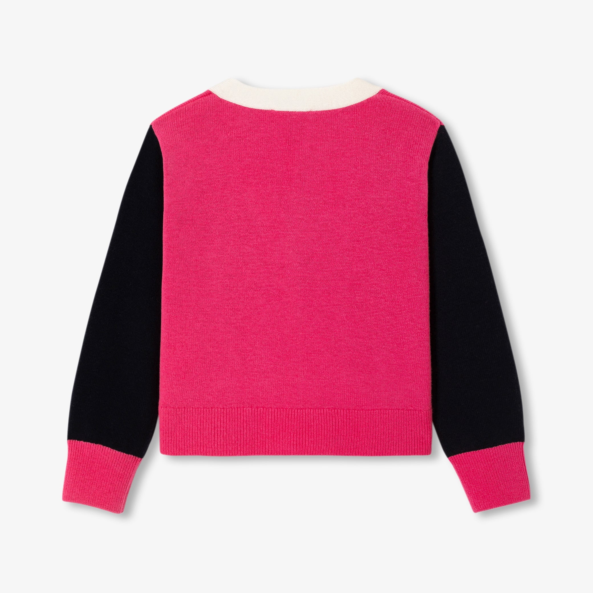 Girl color block cardigan