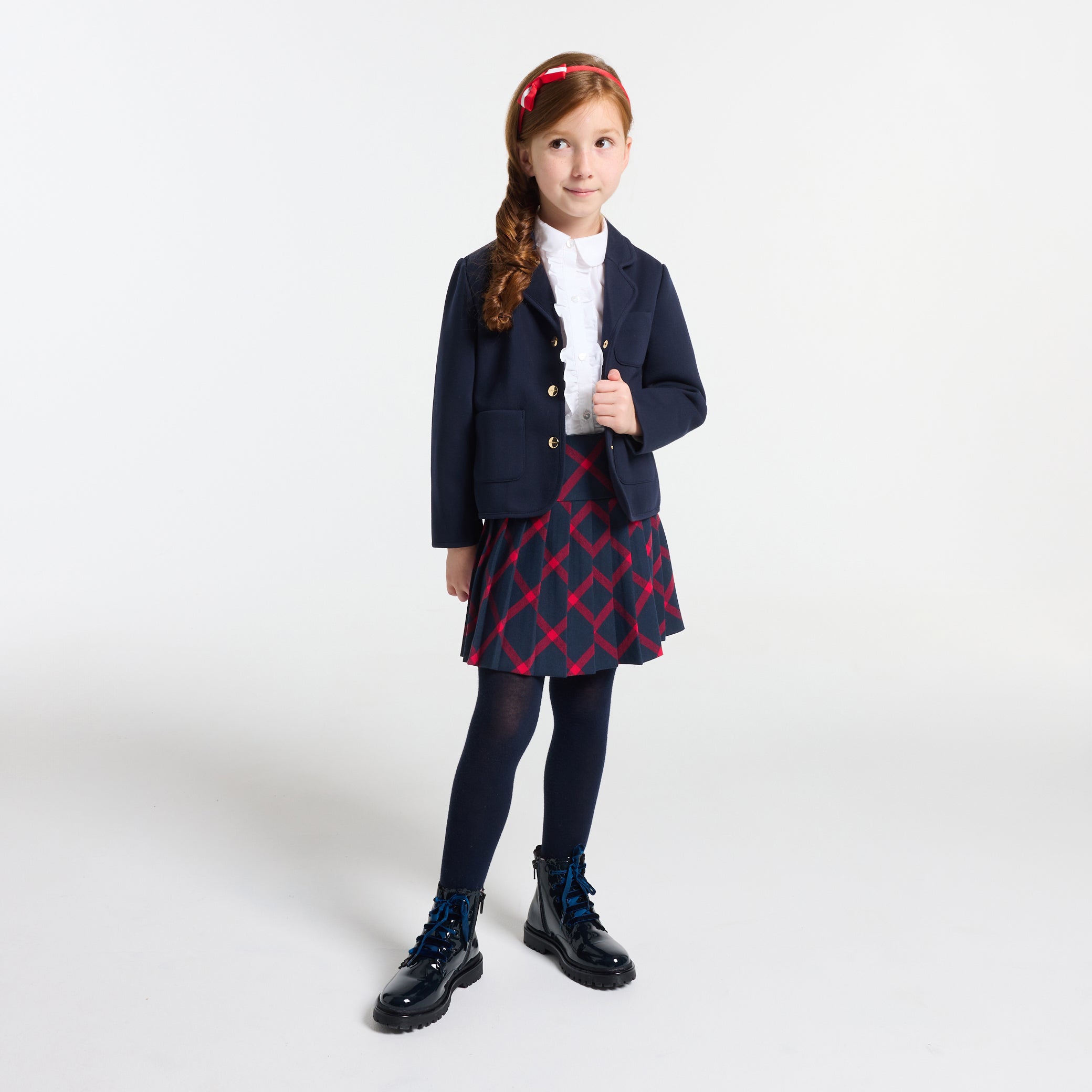 Girl plaid skirt