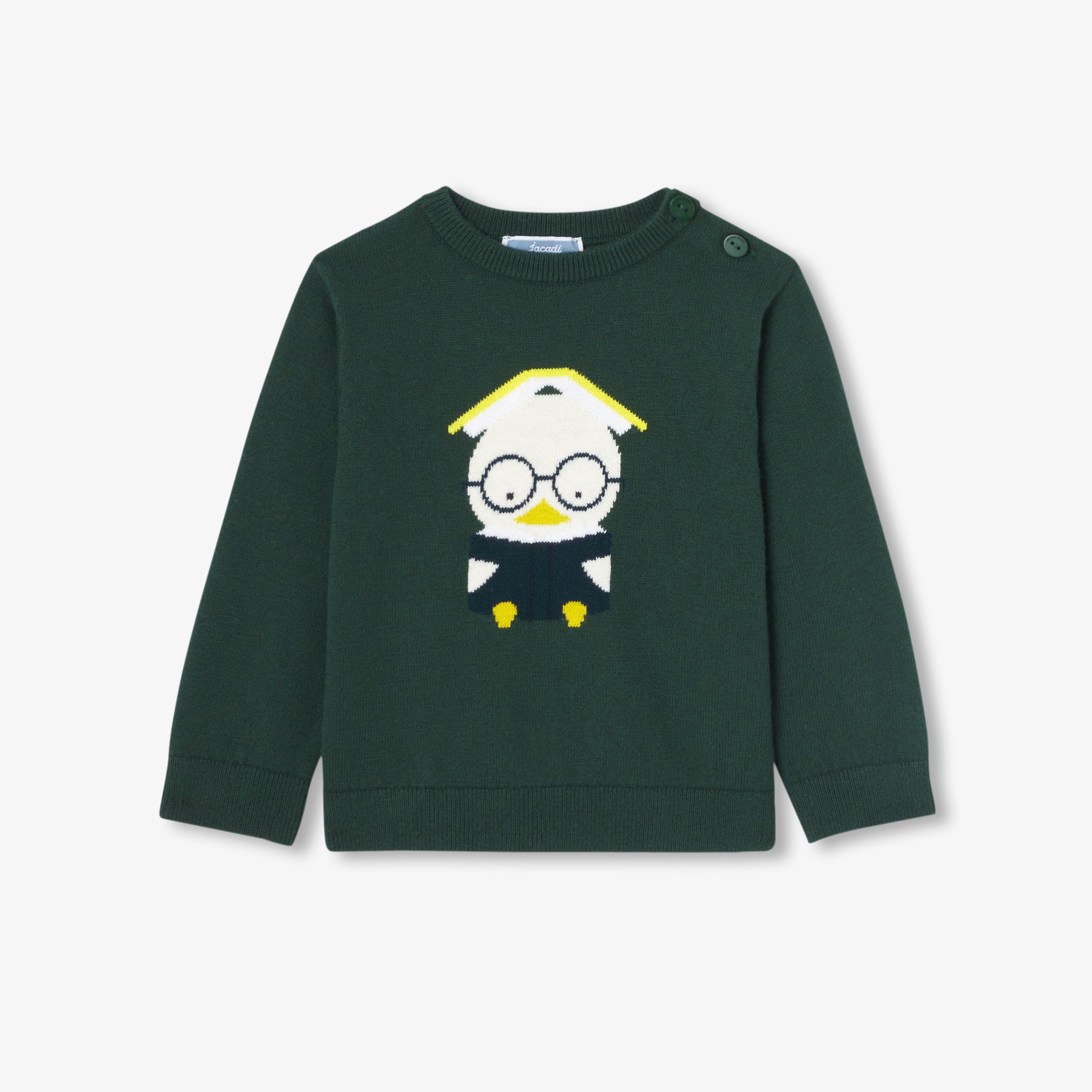 Toddler boy sweater in cotton and wool