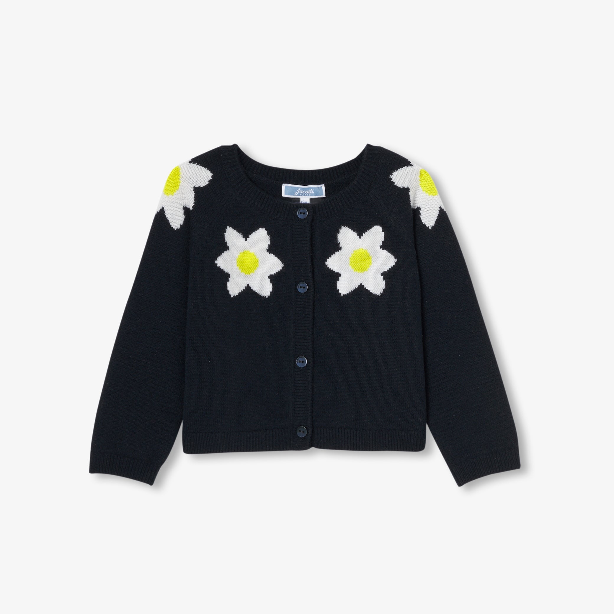 Toddler girl cardigan in wool and cashmere