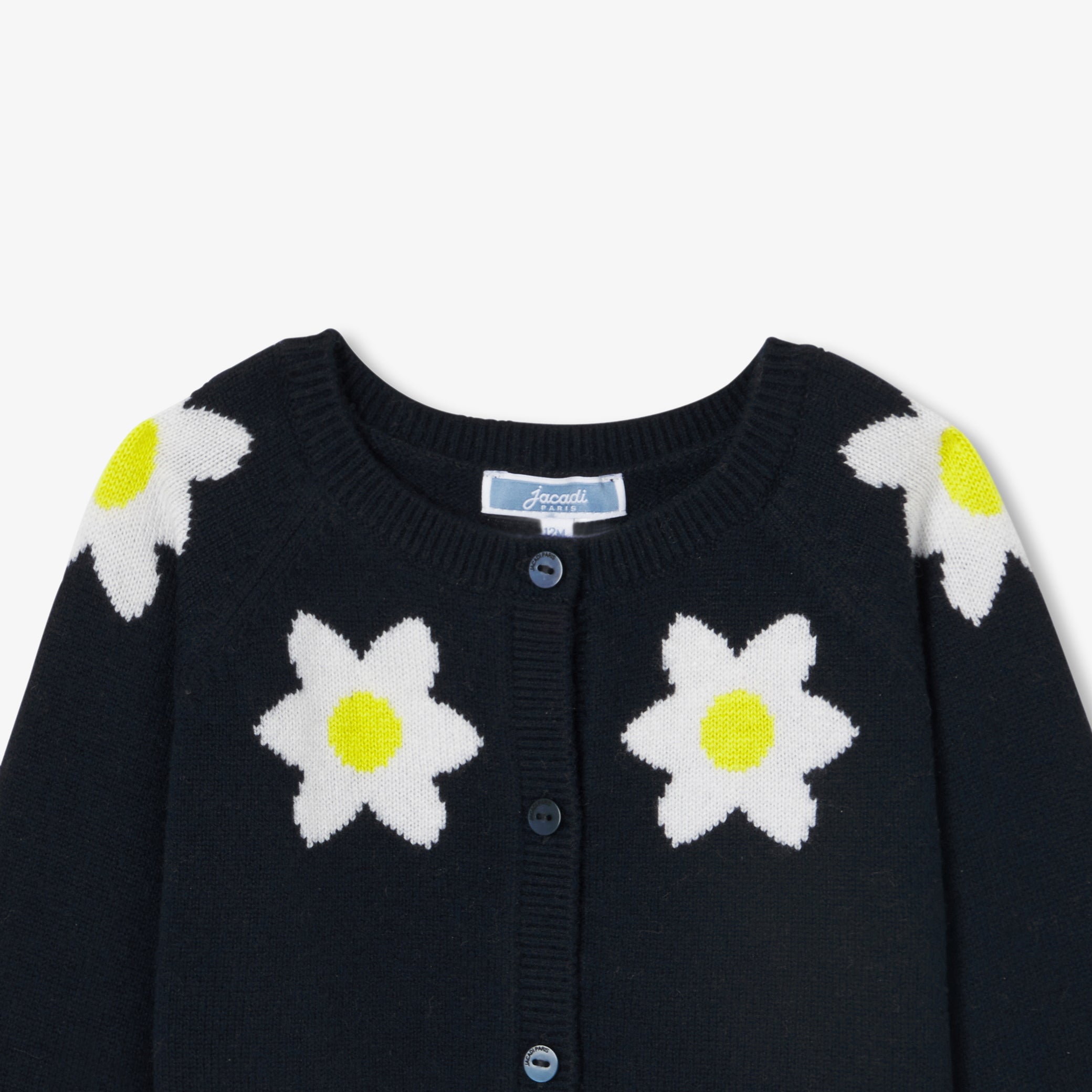Toddler girl cardigan in wool and cashmere