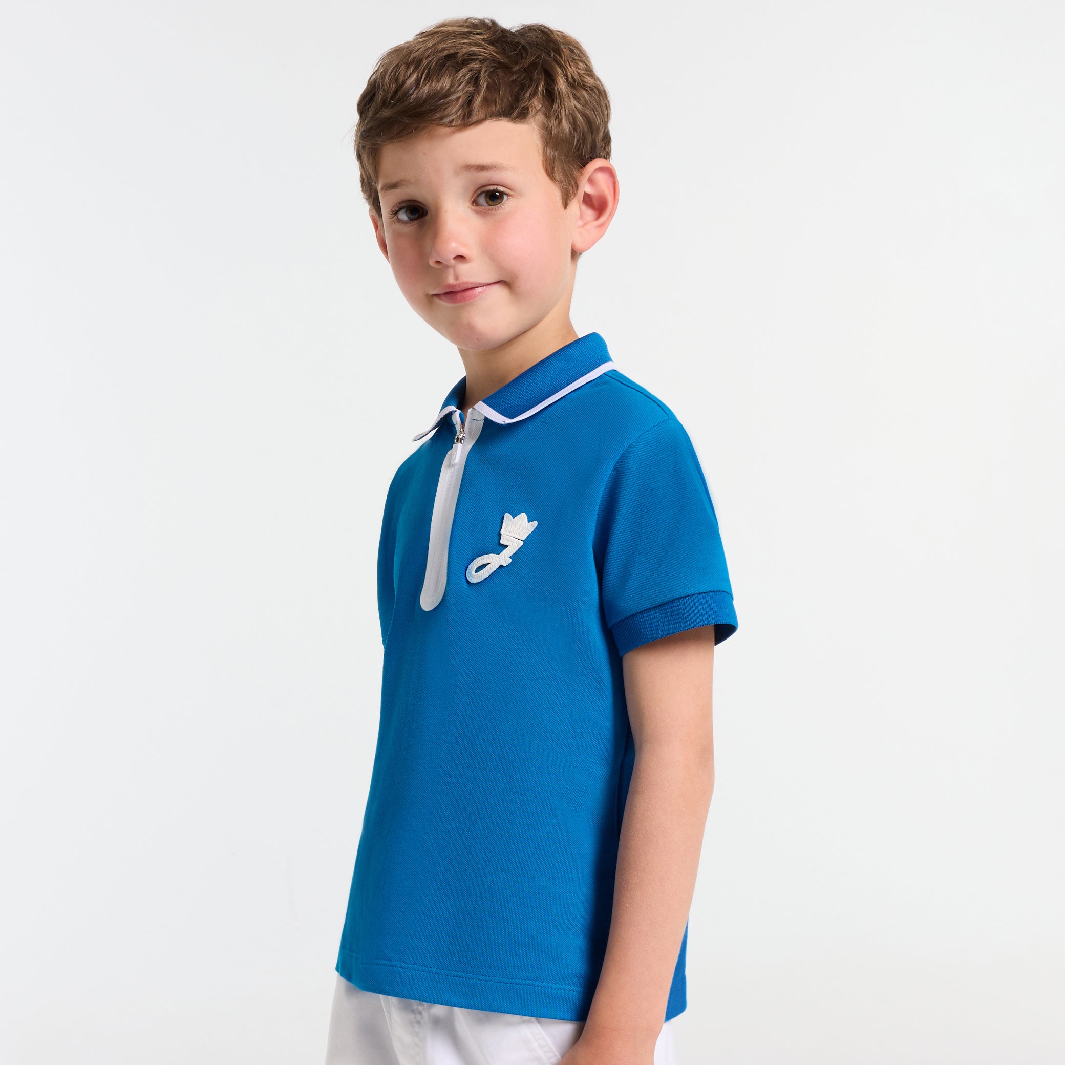 Boy short-sleeved polo shirt