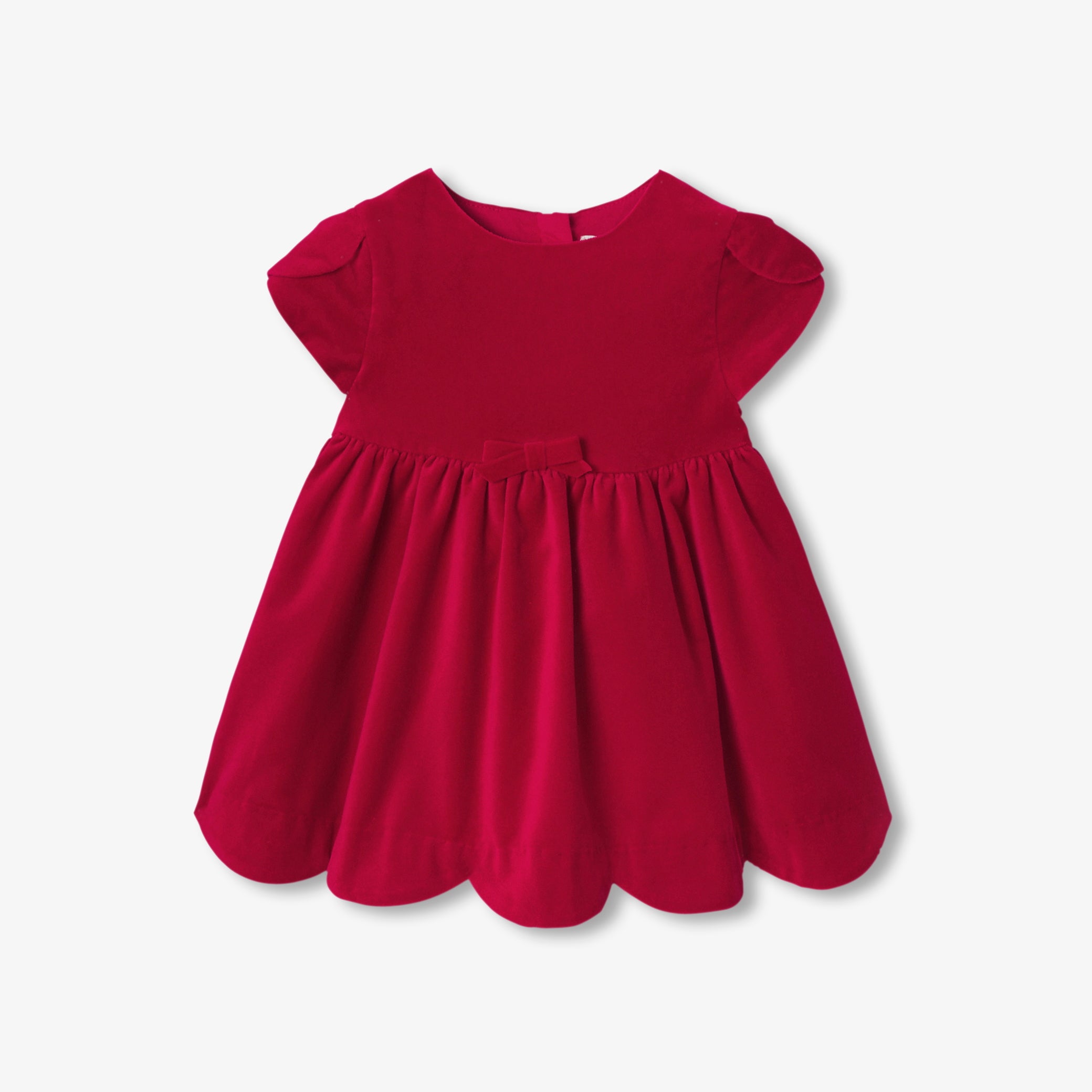 Baby girl Christmas dress in smooth velvet
