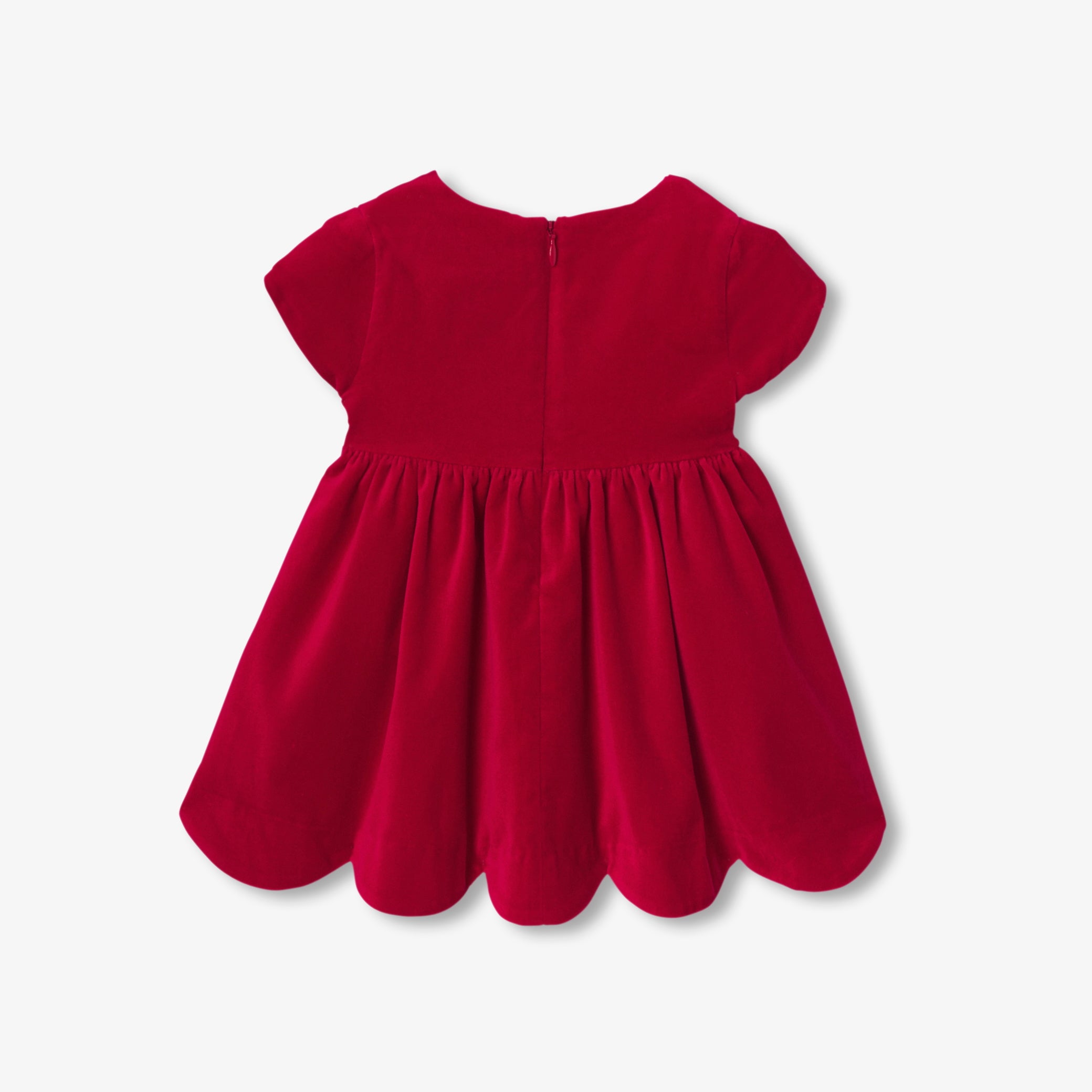 Baby girl Christmas dress in smooth velvet