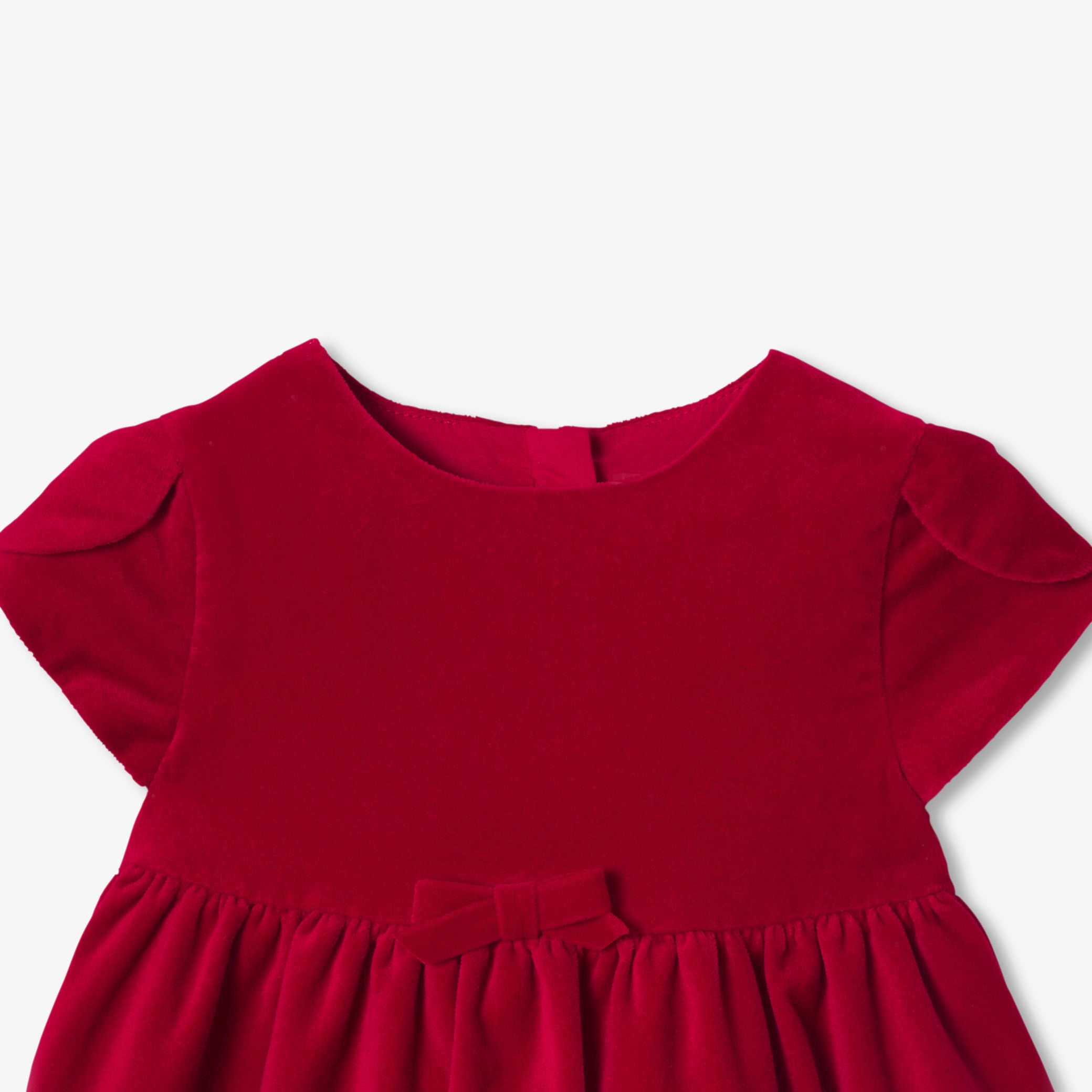 Baby girl Christmas dress in smooth velvet