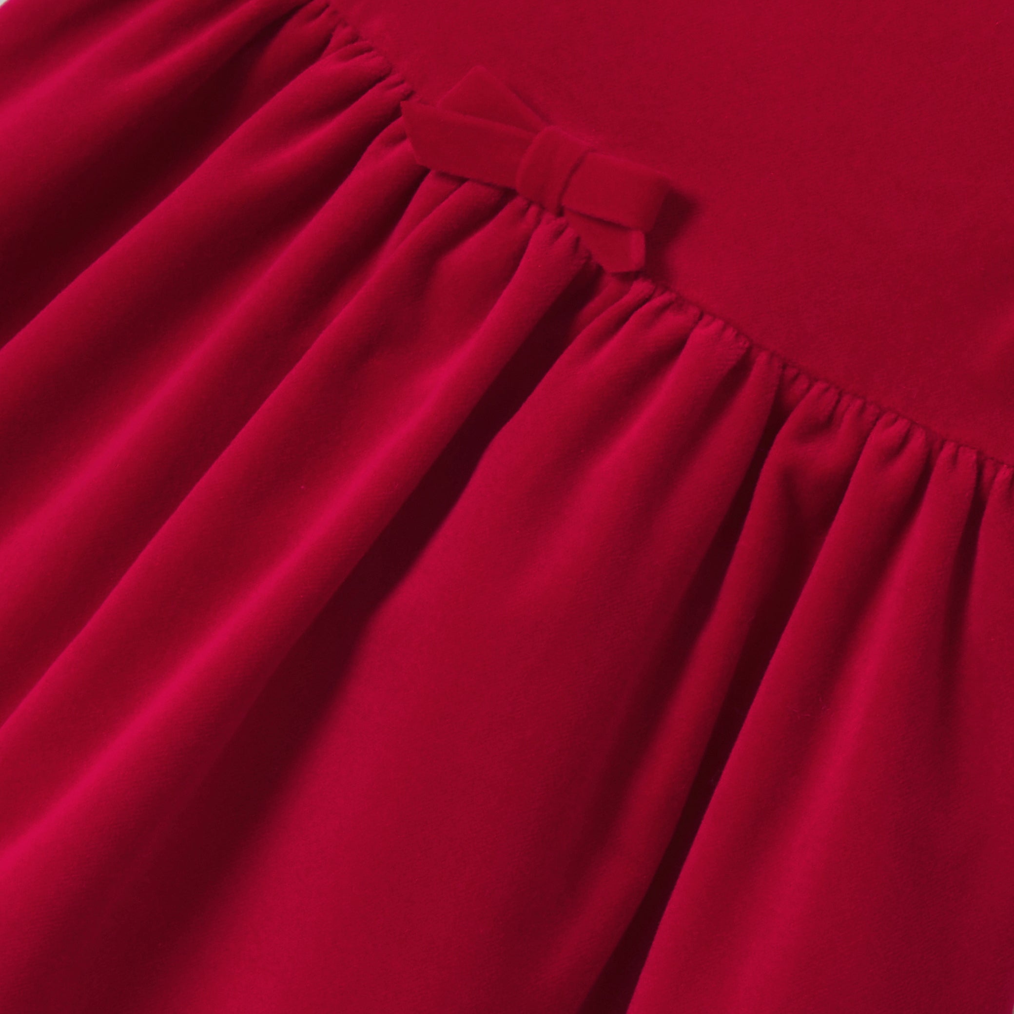 Baby girl Christmas dress in smooth velvet