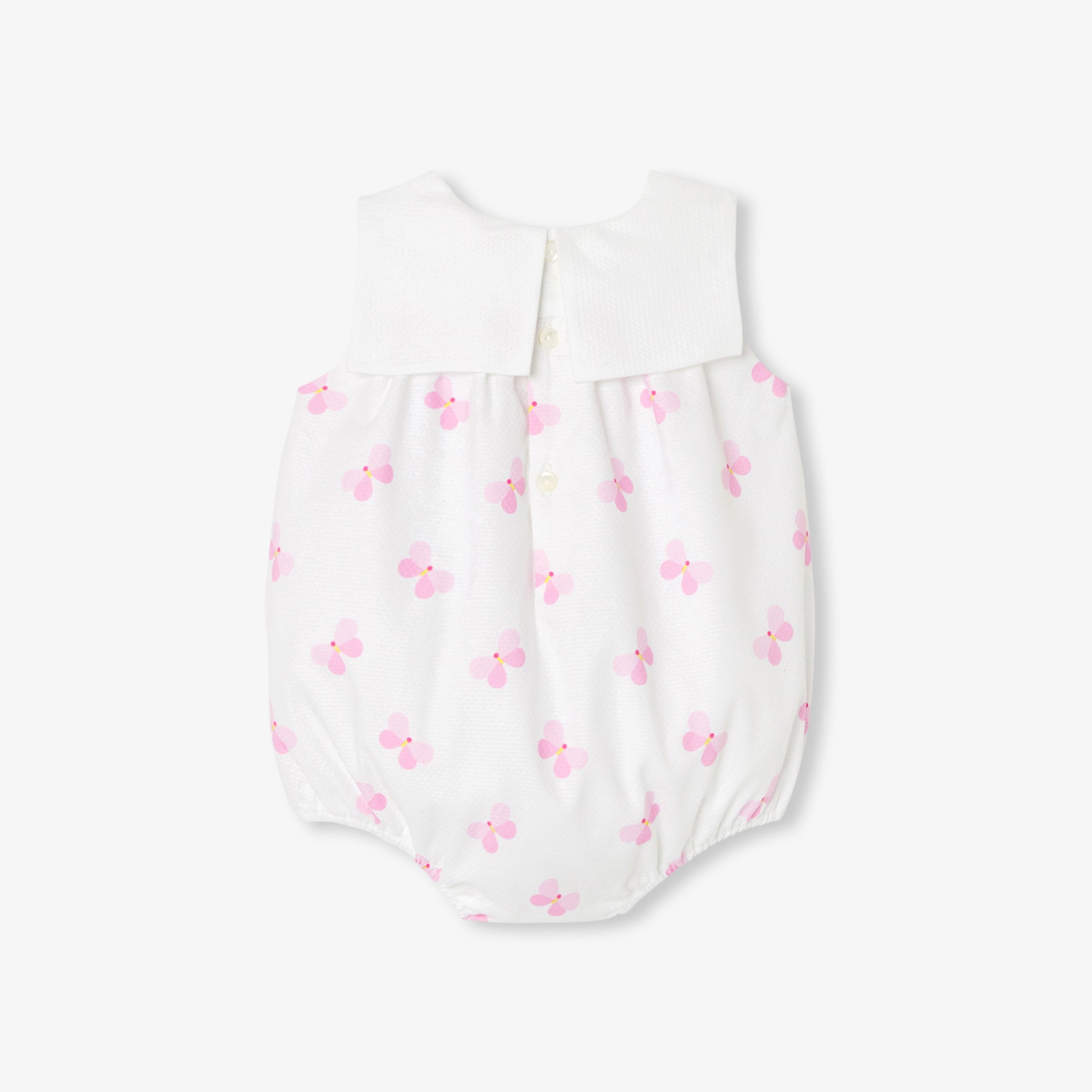 Baby girl romper in cotton piqué