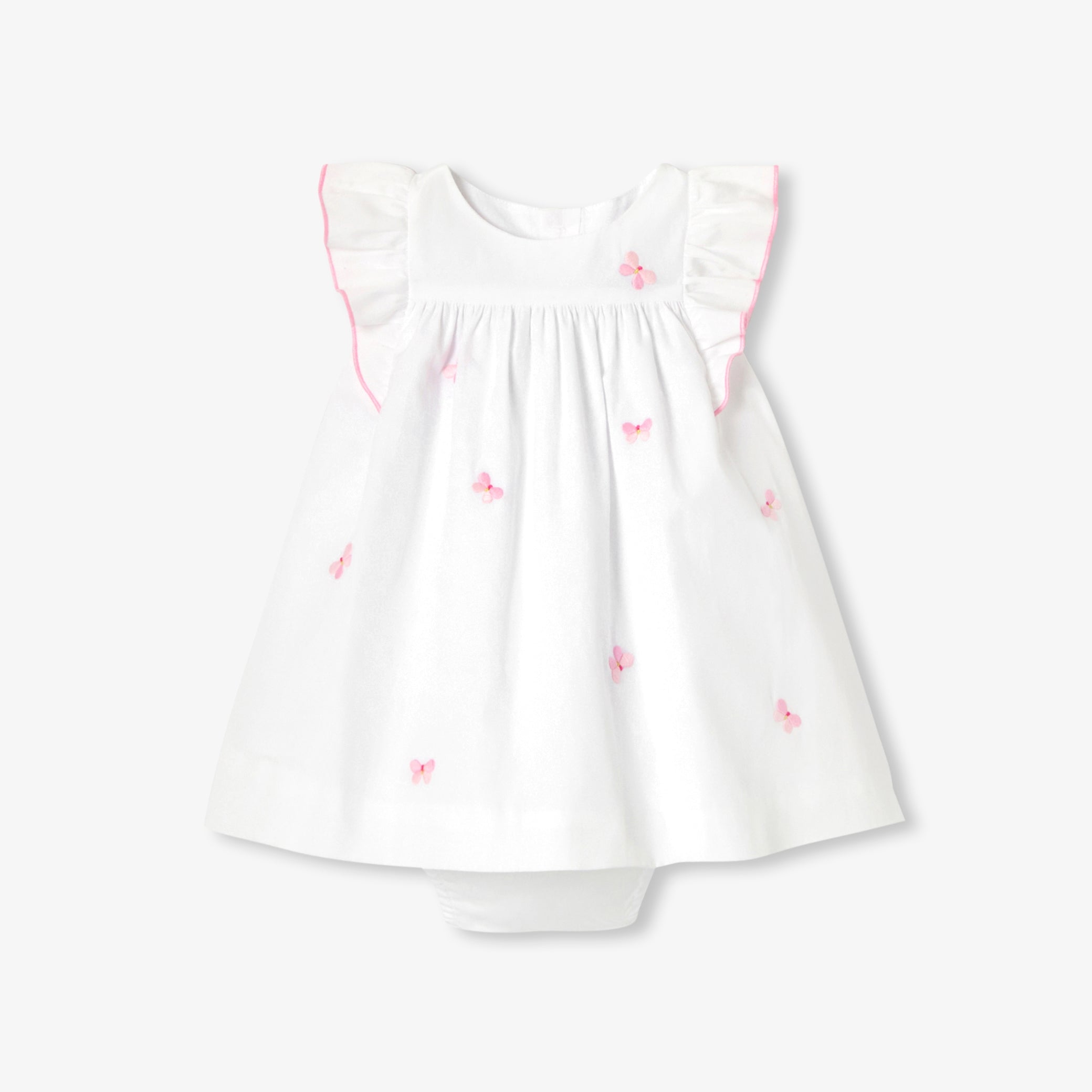 Baby girl dress in cotton poplin
