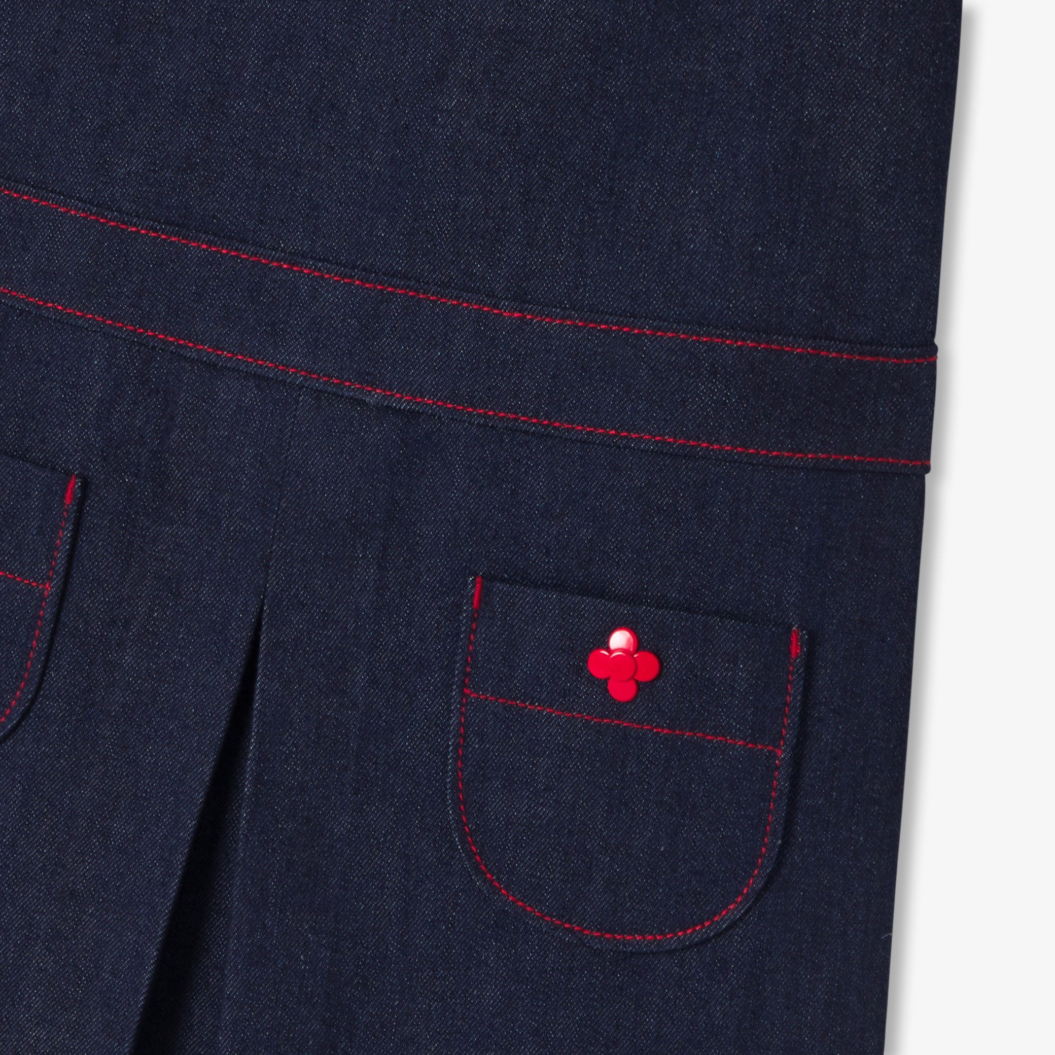 Girls' raw denim dress