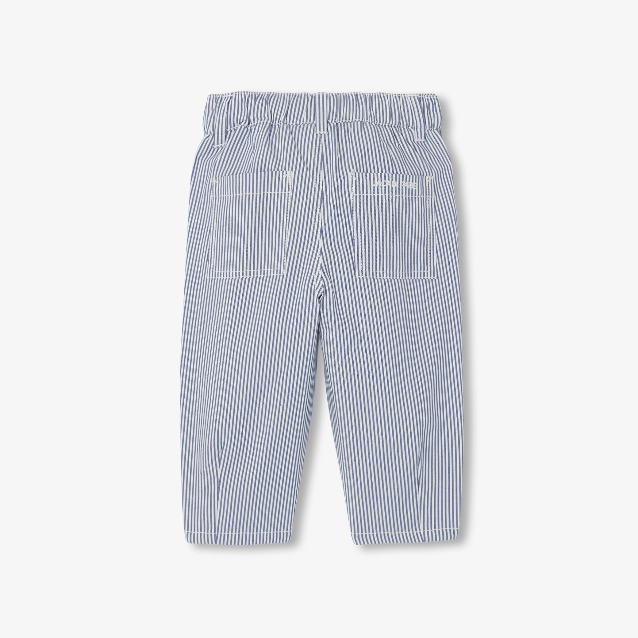 Baby boy trousers in striped twill