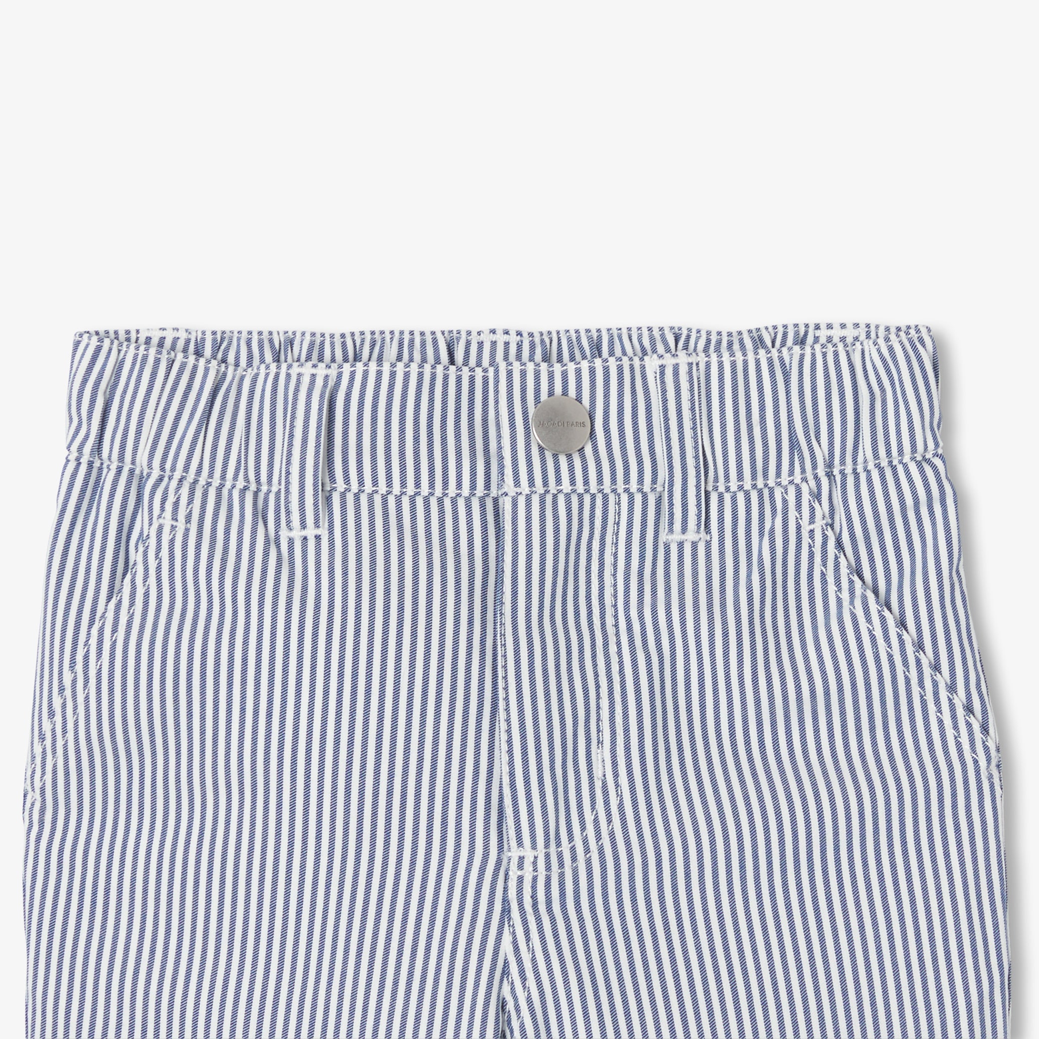 Baby boy trousers in striped twill