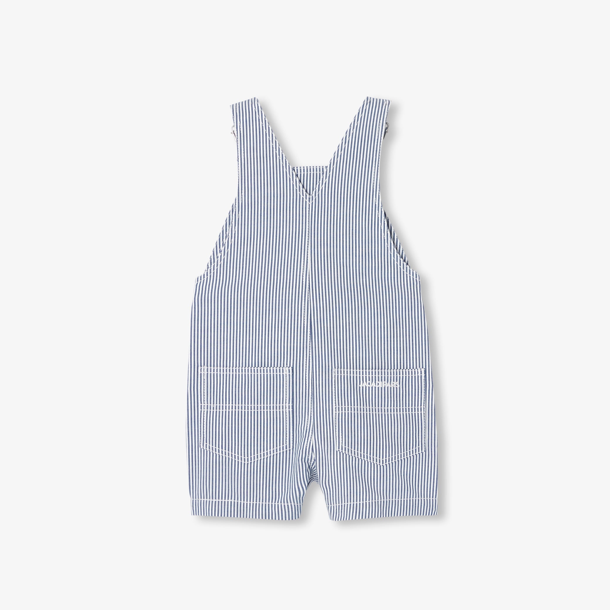 Baby boy striped twill dungaree shorts