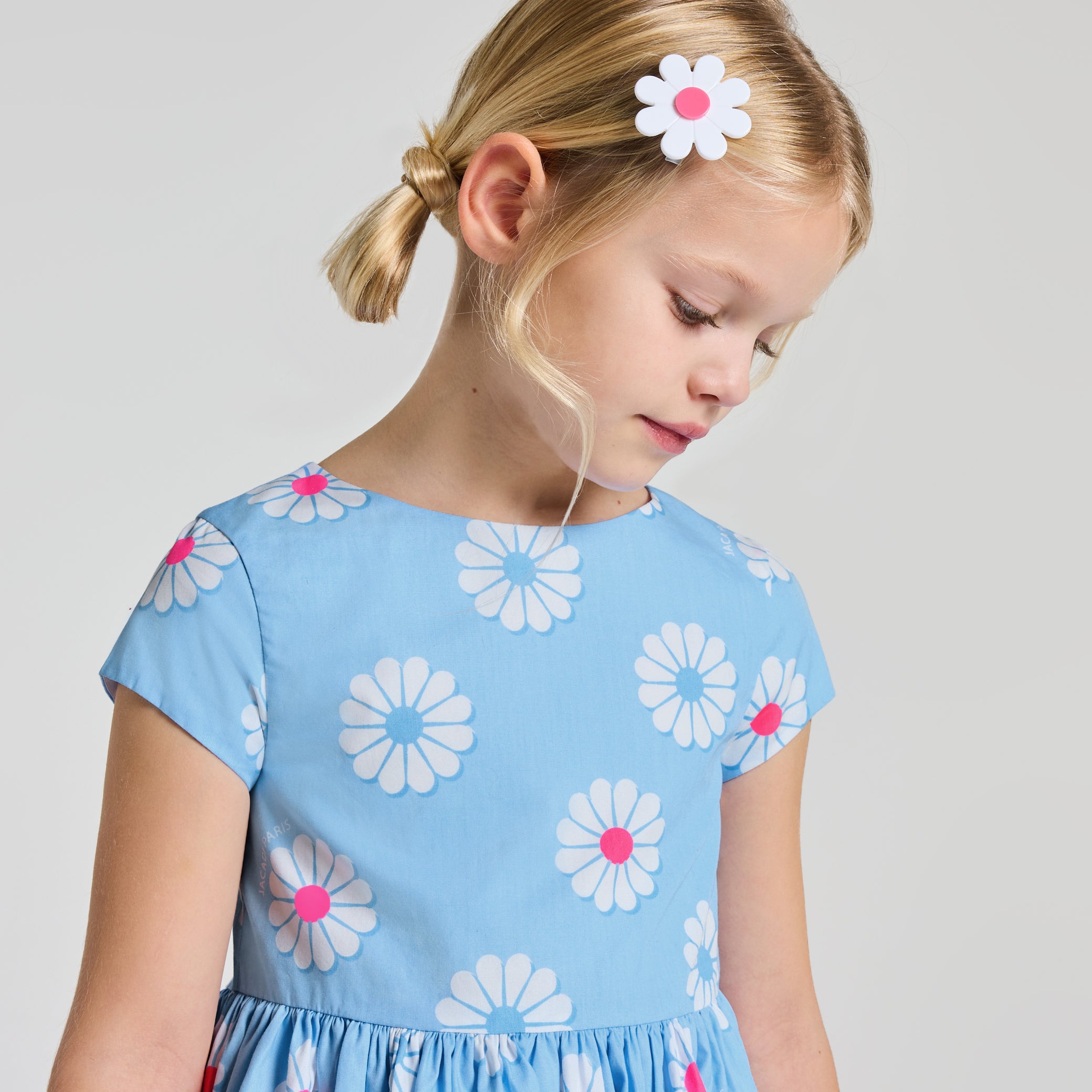 Girls' poplin dress