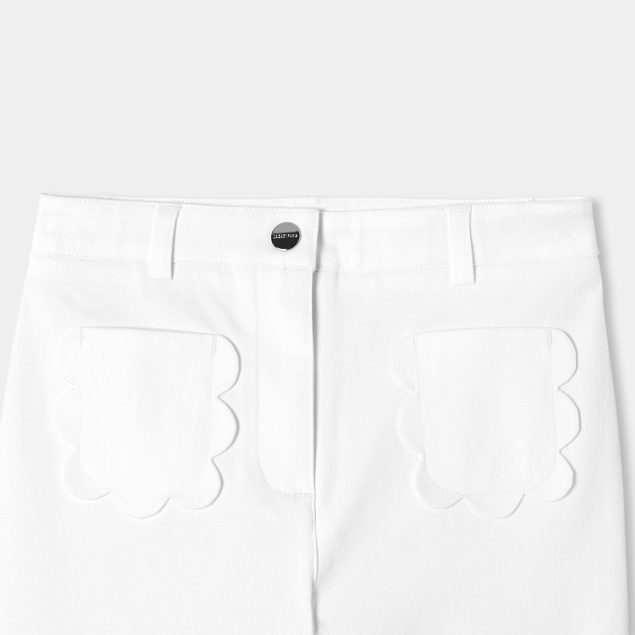 Girl wide-leg twill trousers