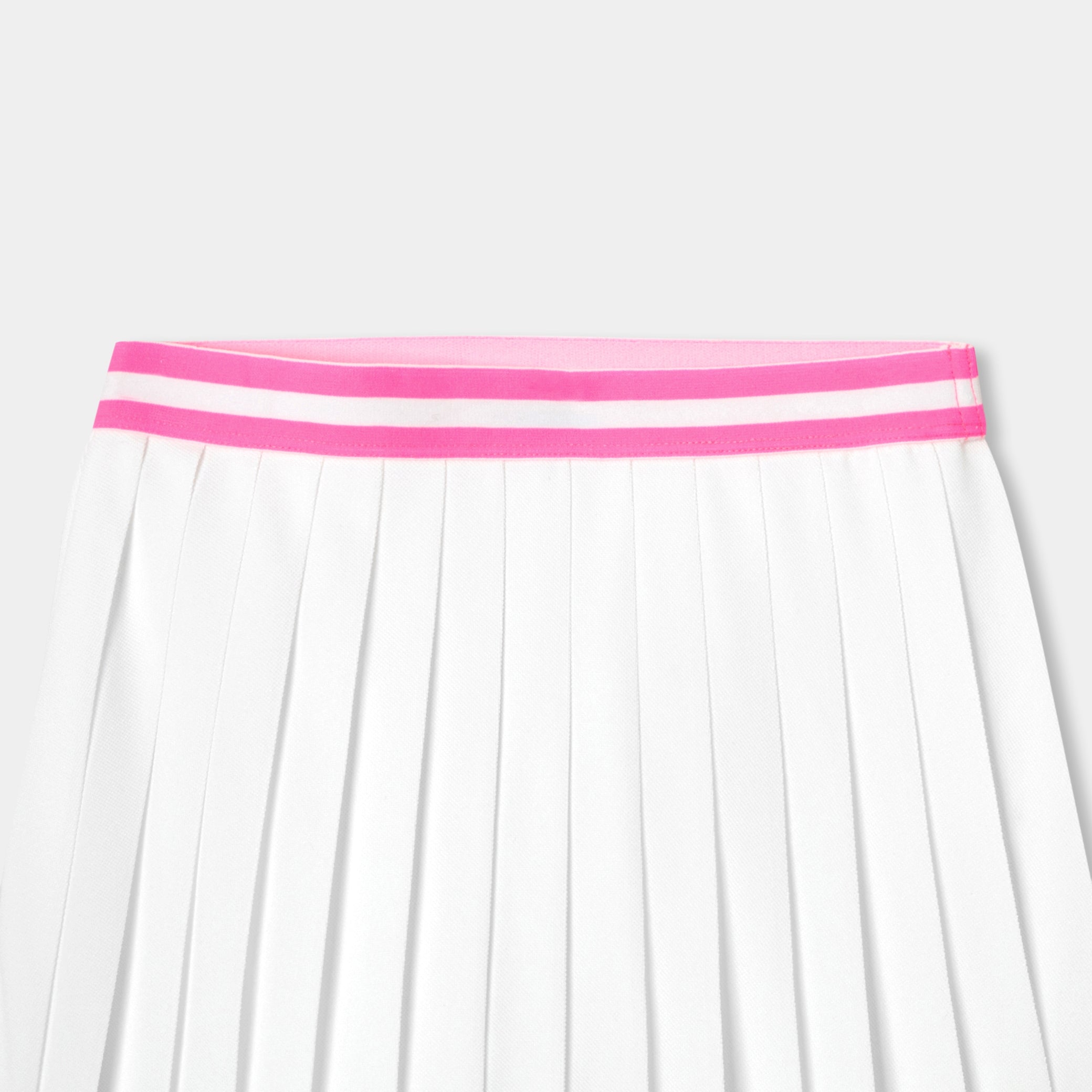 Girls' piqué knit pleated skirt