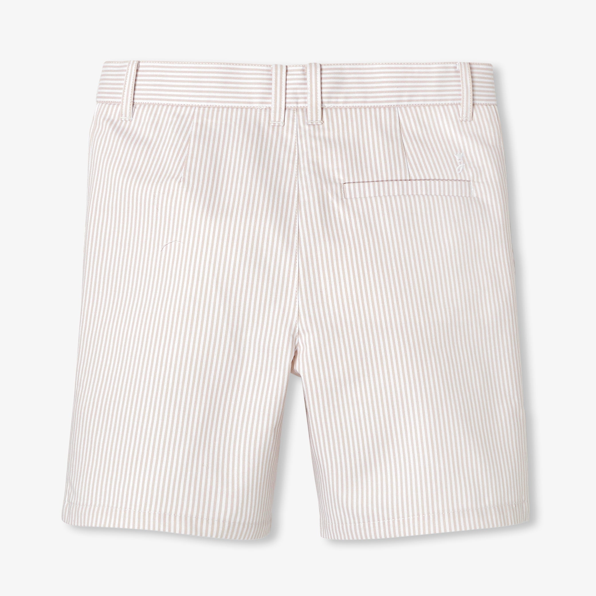 Boys' striped twill Bermuda shorts