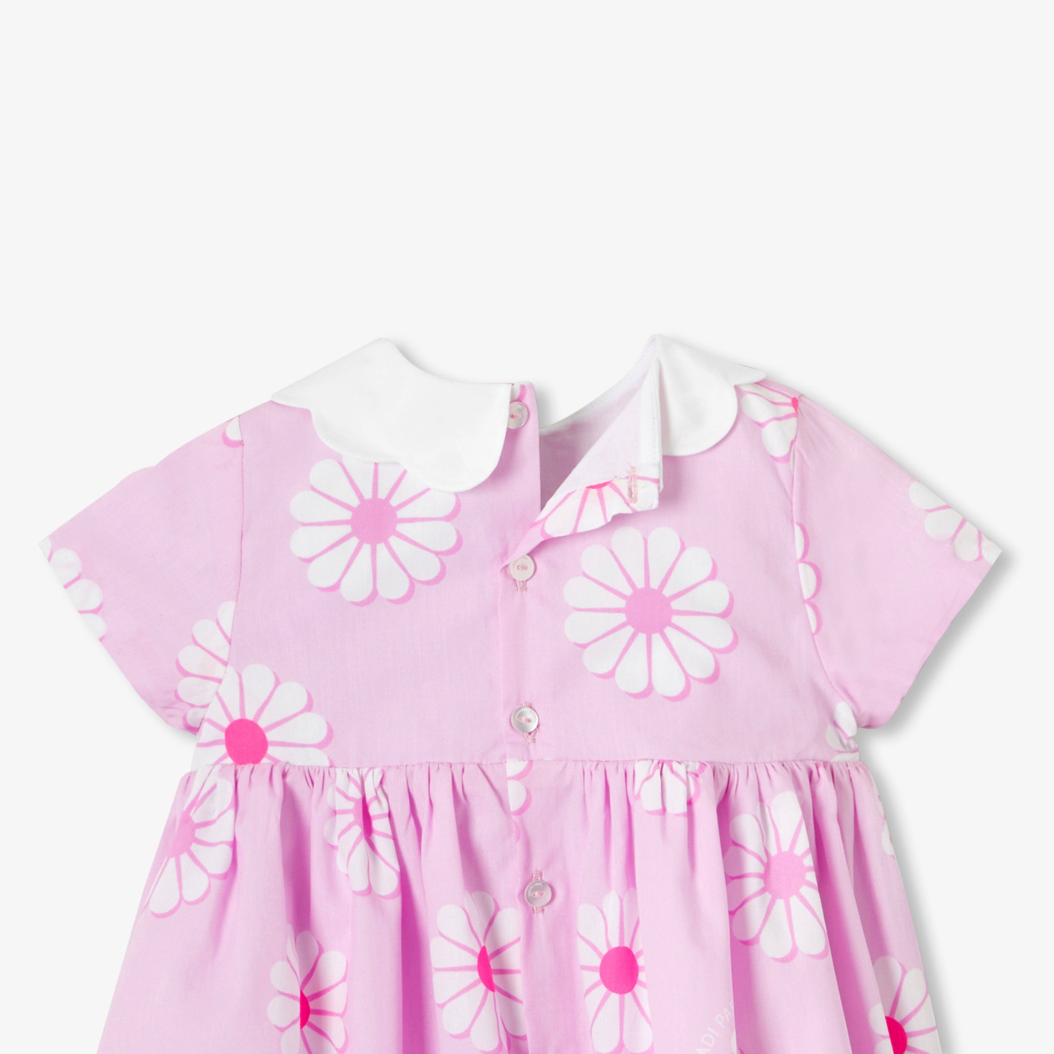 Baby girl cotton dress with floral pattern