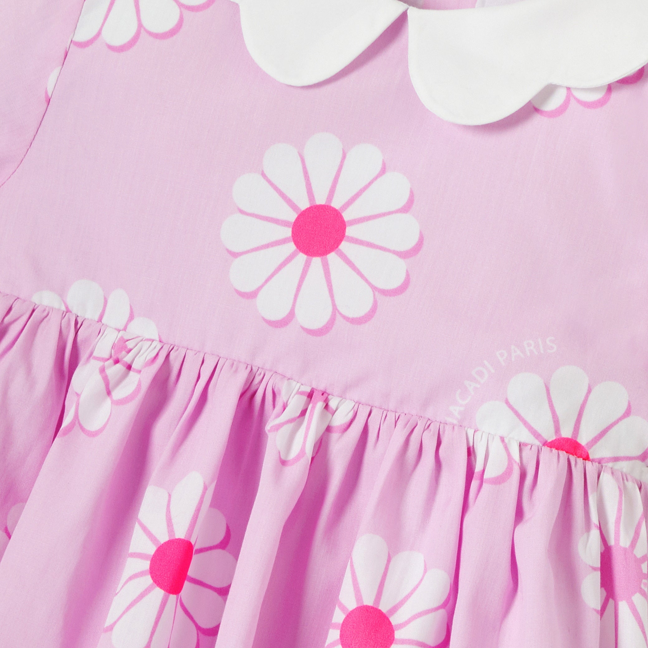Baby girl cotton dress with floral pattern