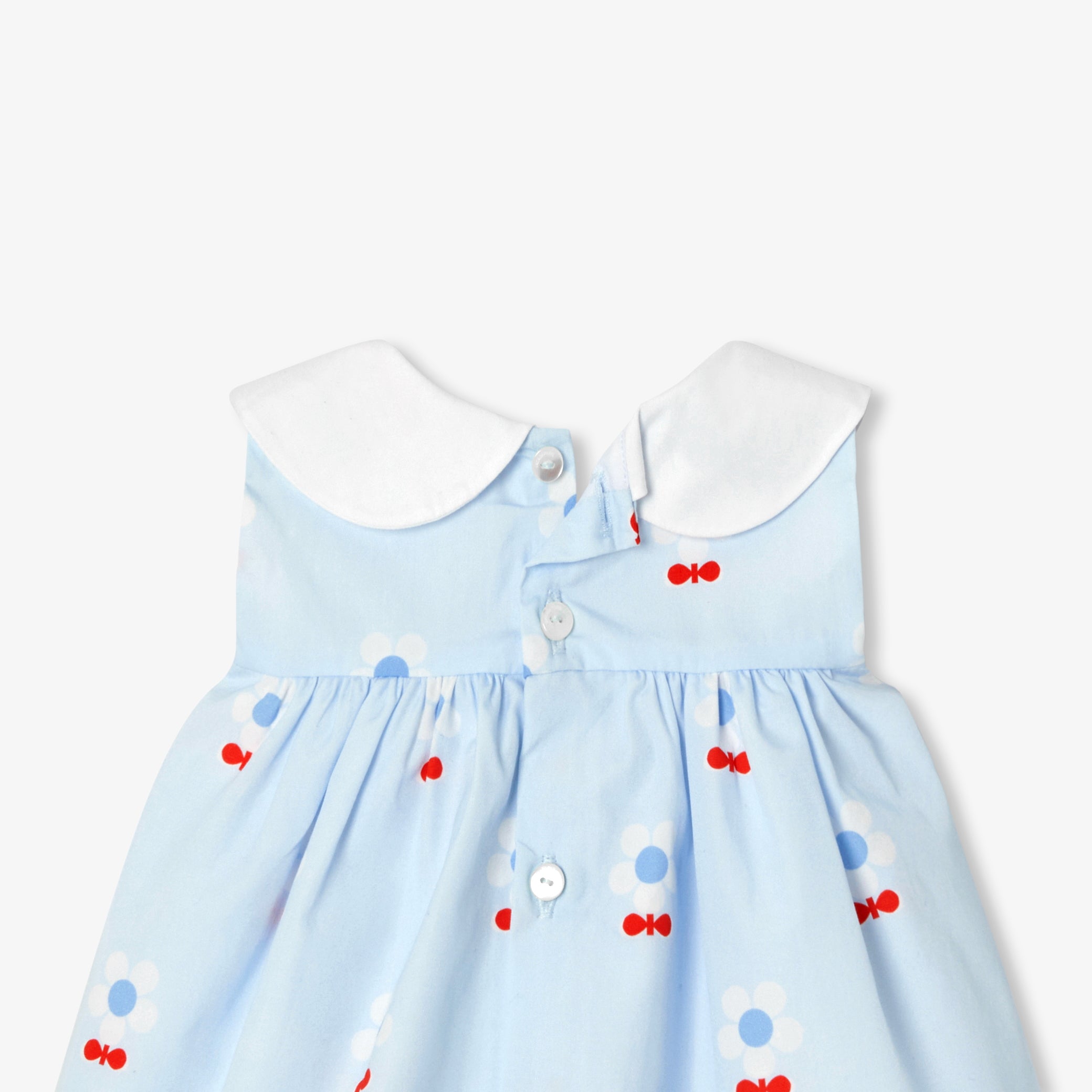 Floral poplin baby girl dress