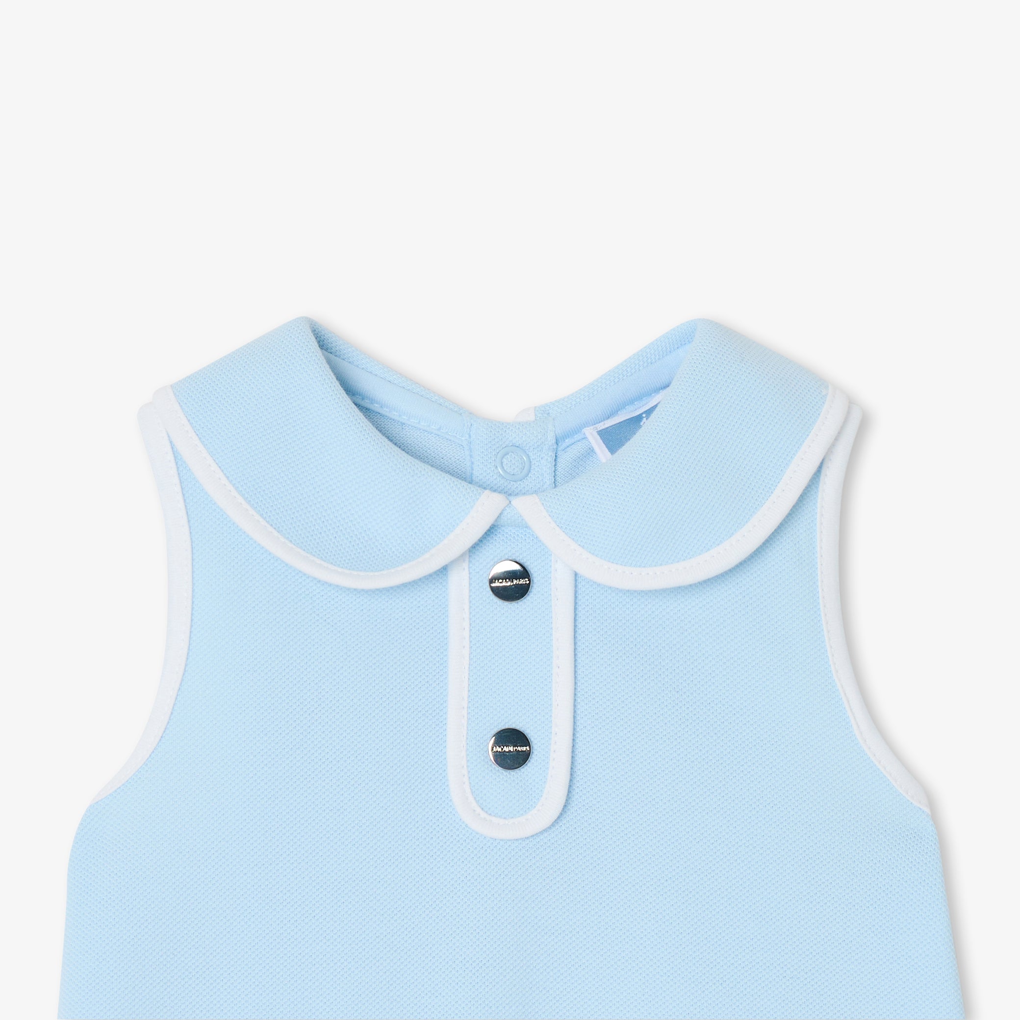 Baby girl sleeveless dress in cotton piqué