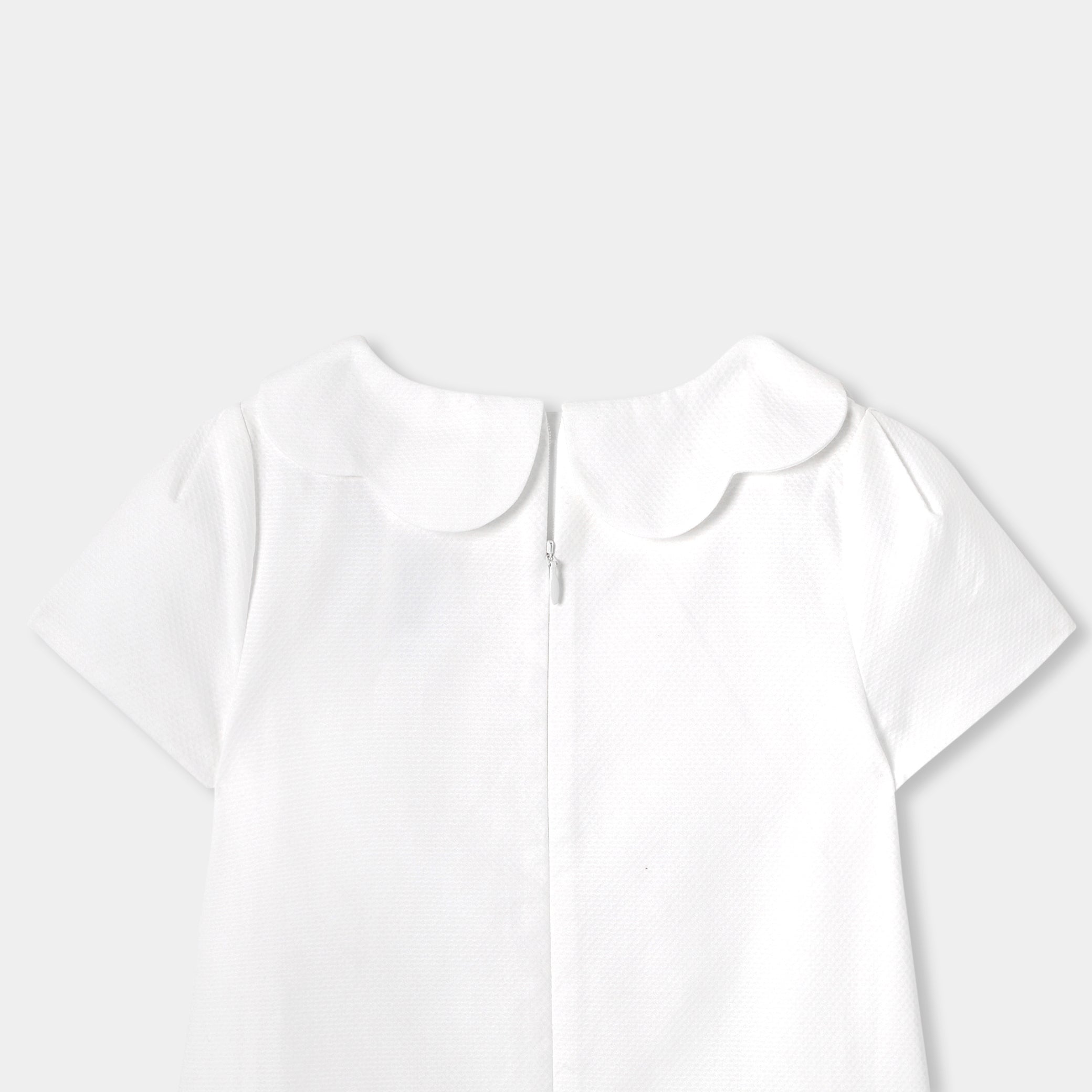 Girls' formal dress in honeycomb piqué