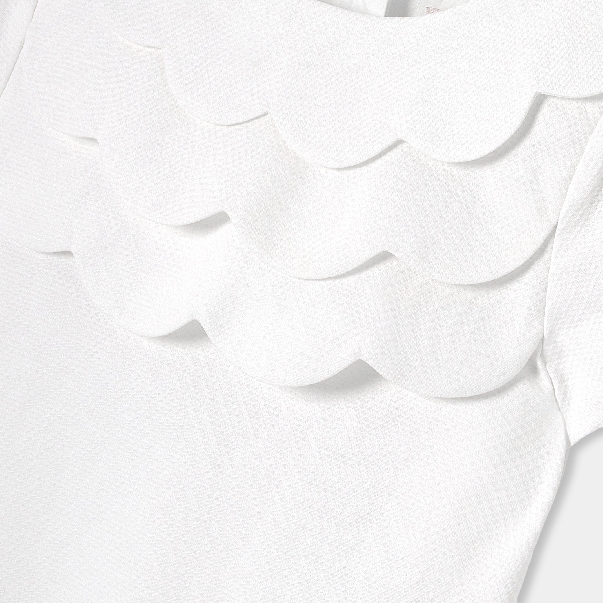 Girls' formal dress in honeycomb piqué