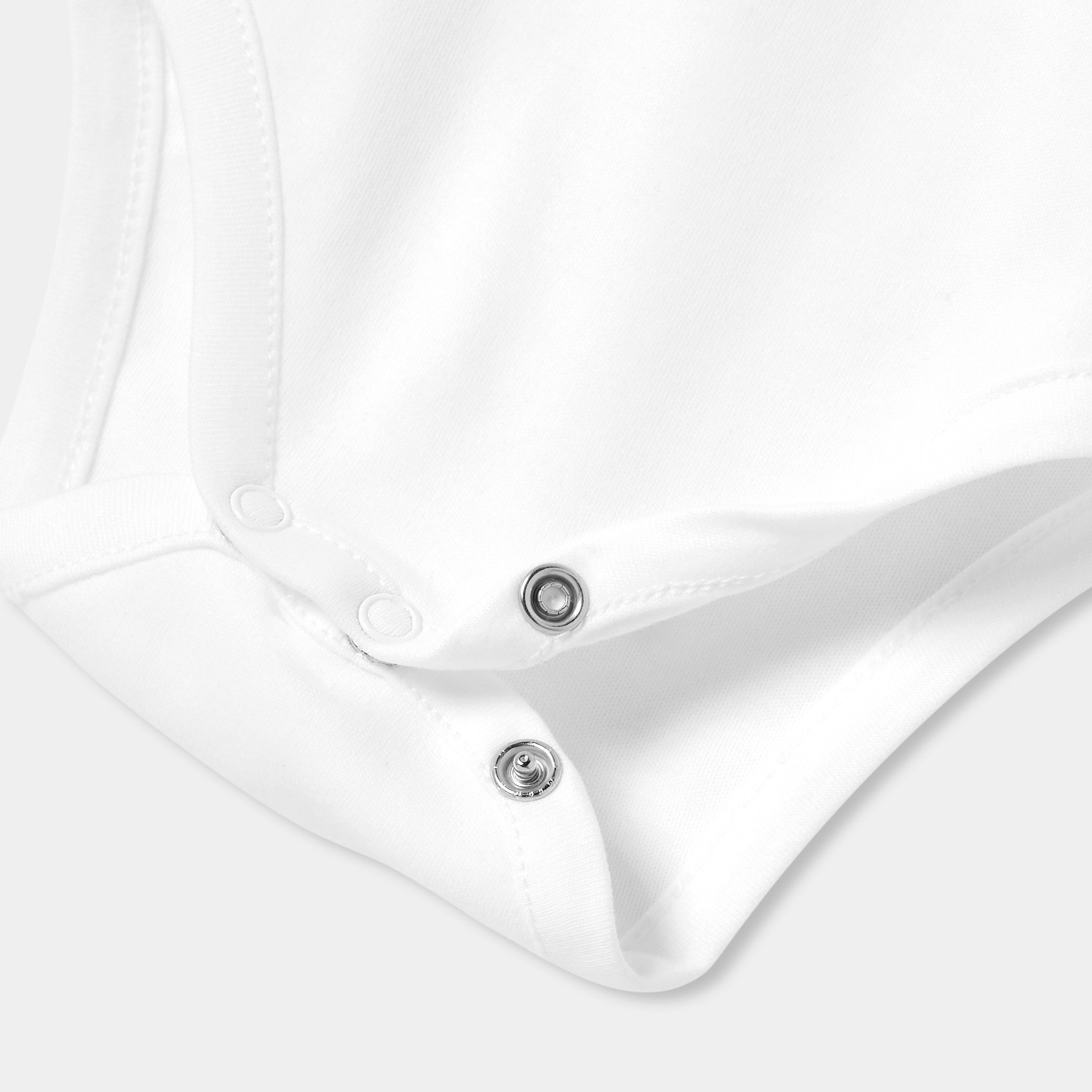 Baby girl short-sleeved interlock cotton bodysuit