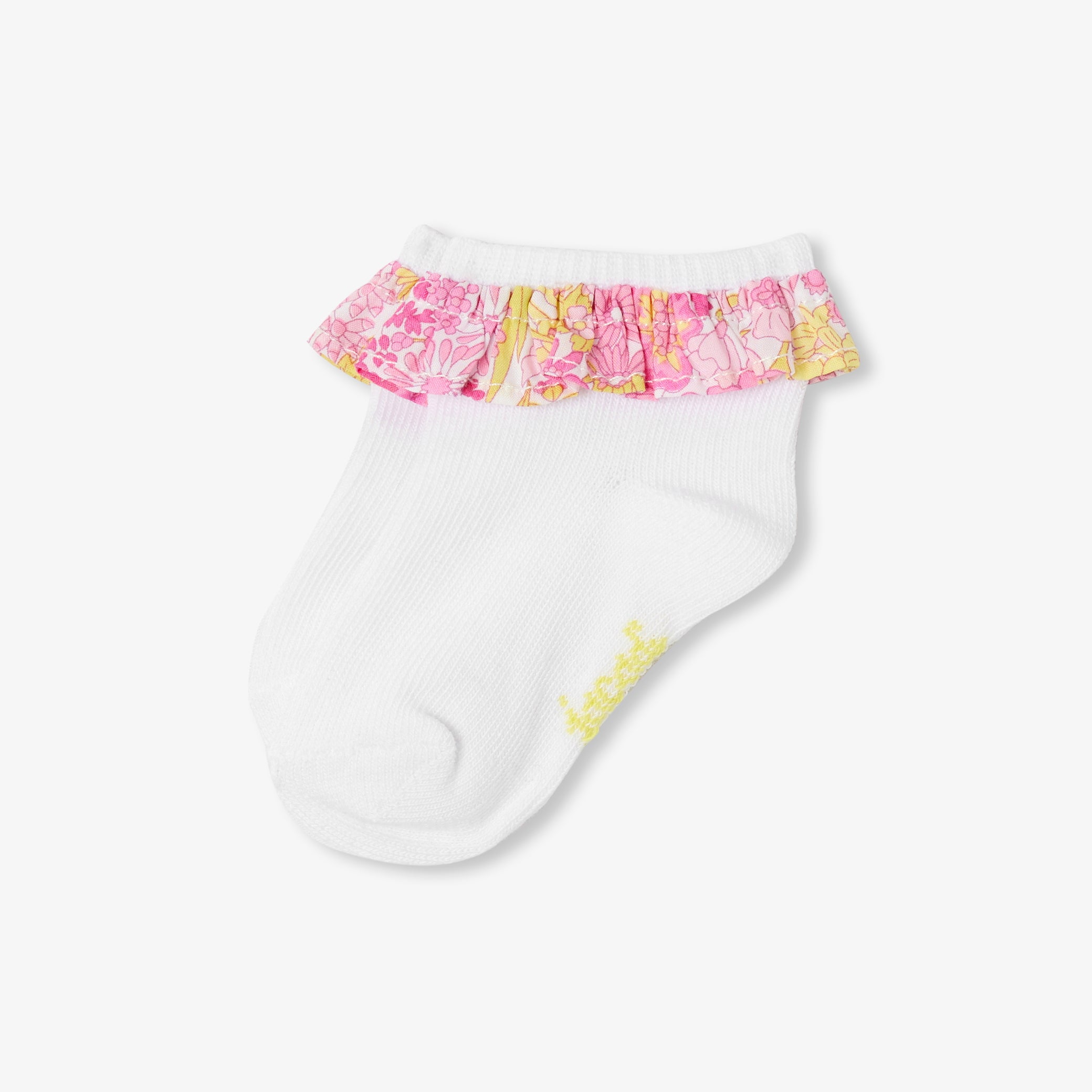 Baby girl socks with Liberty ruffles