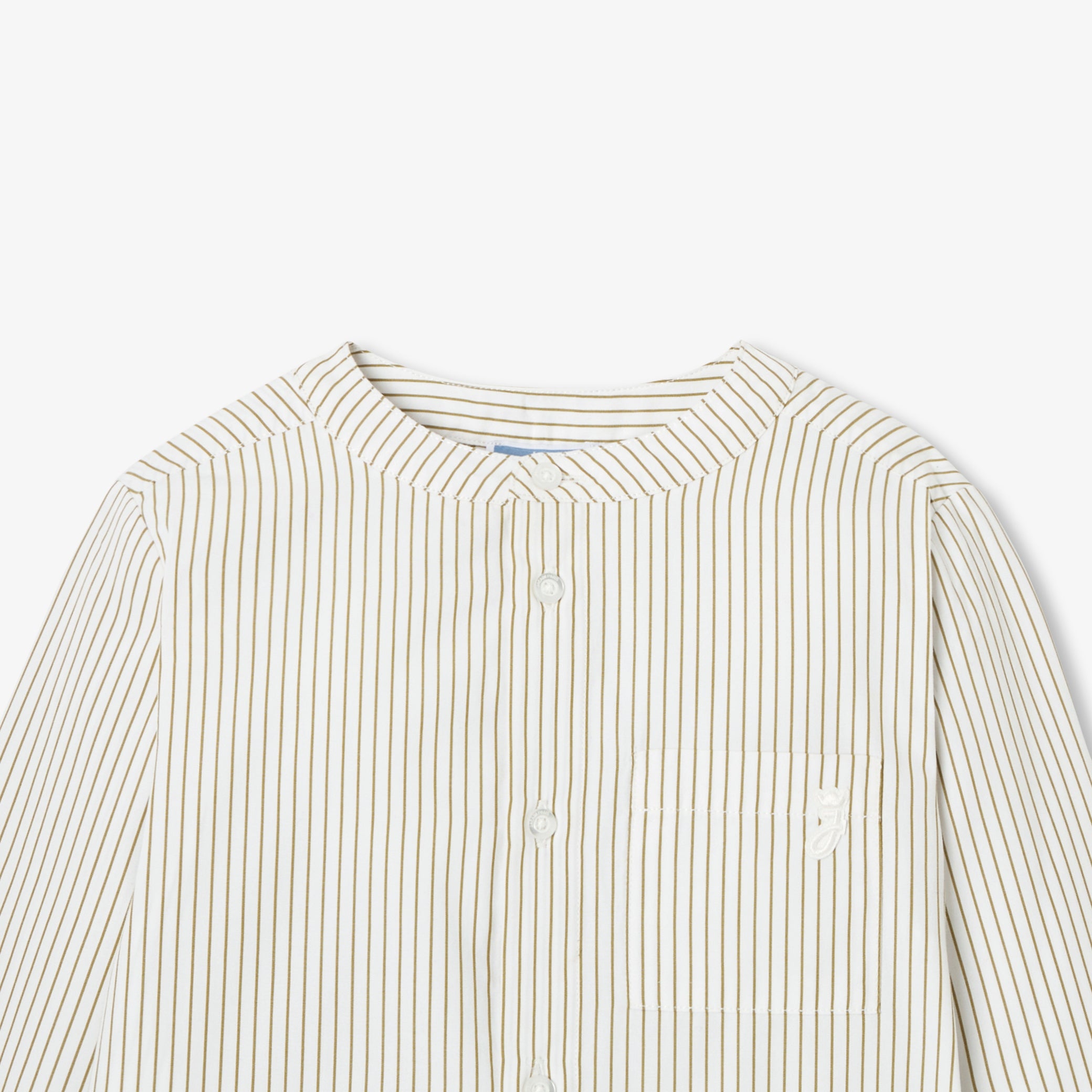 Boys' striped poplin shirt