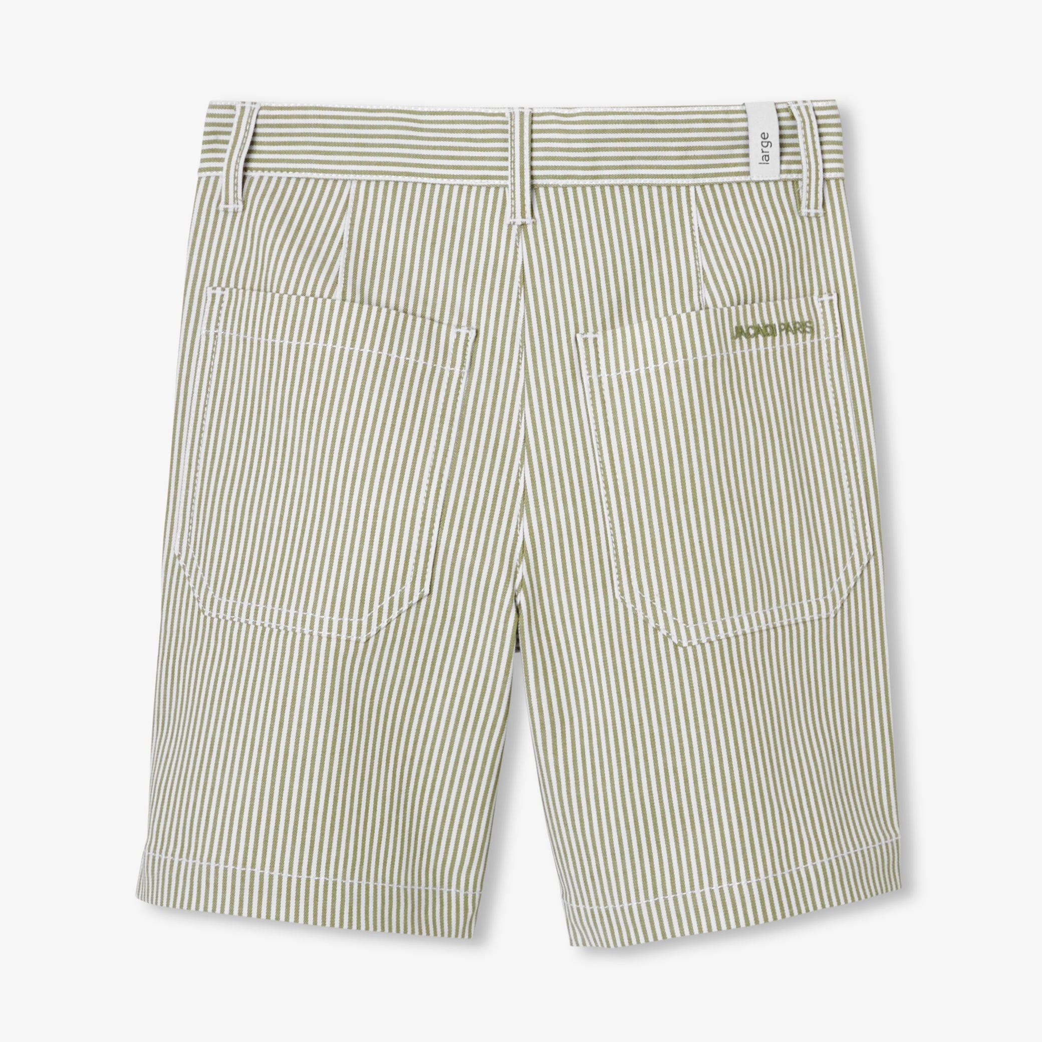 Boys' striped twill Bermuda shorts