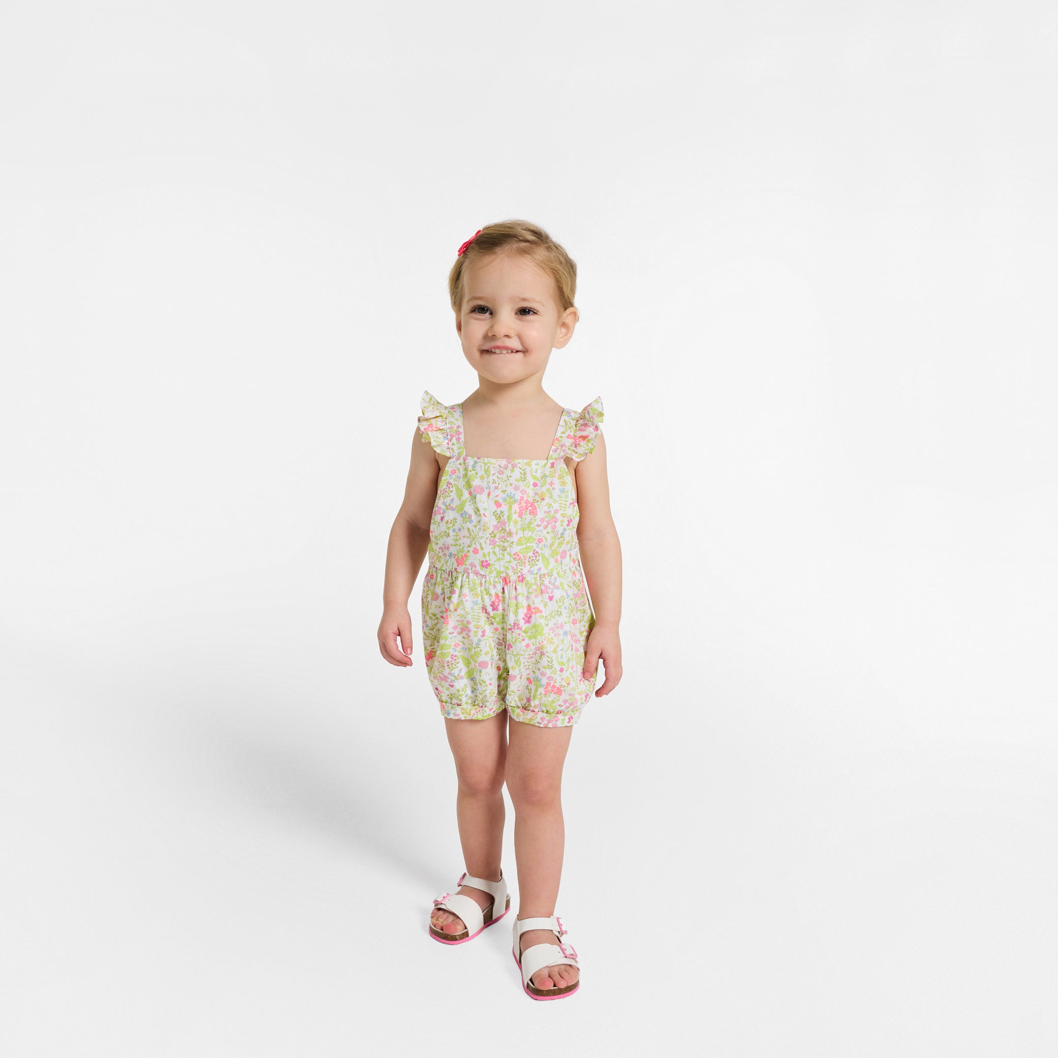 Baby girl jumpsuit in Liberty fabric