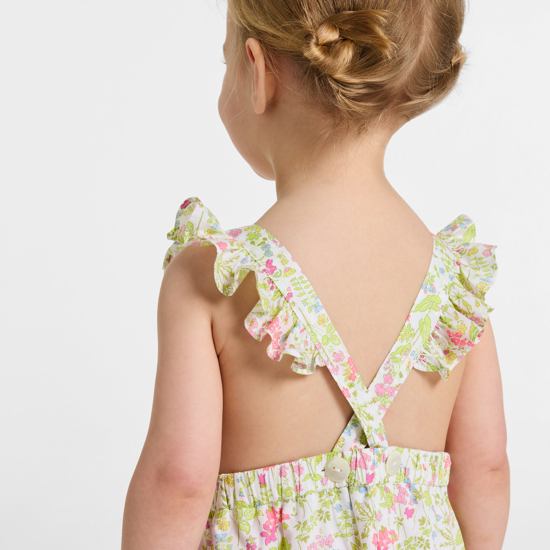 Baby girl jumpsuit in Liberty fabric