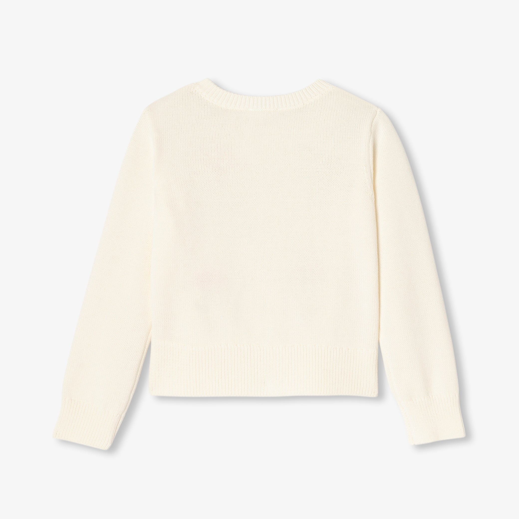Children's cotton sweater with flower pattern