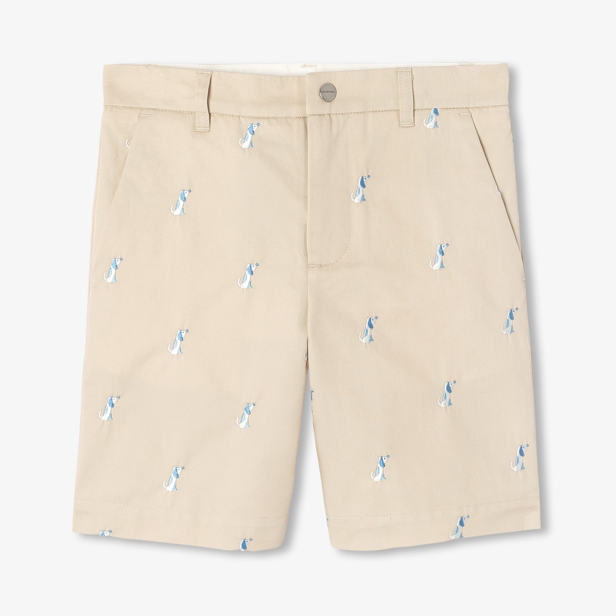 Boys' cotton twill Bermuda shorts