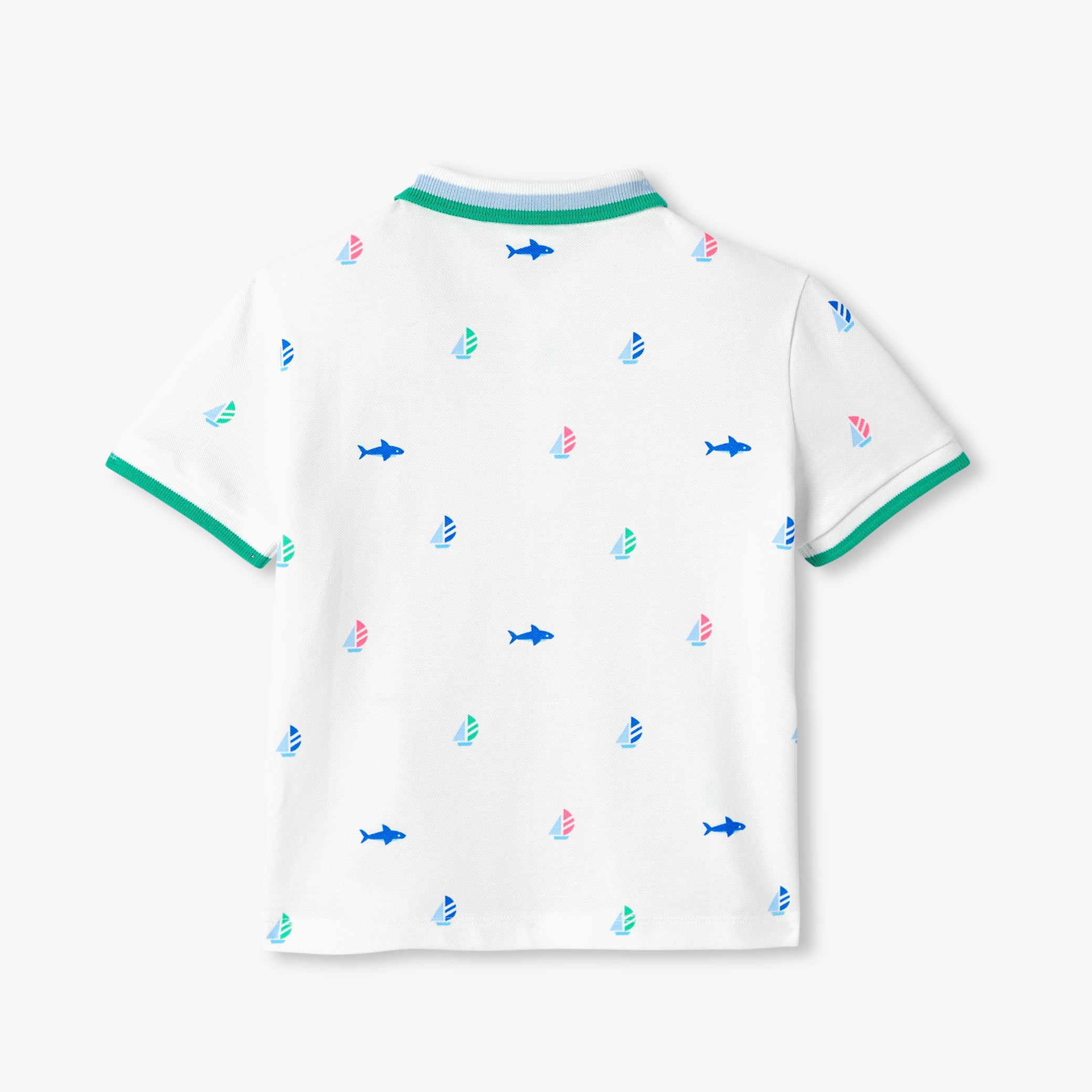 Boys' cotton piqué polo shirt